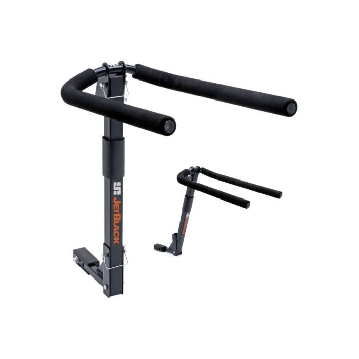 Jet Black JetRrack Double Folding Hitch 4 Bike Car Rack