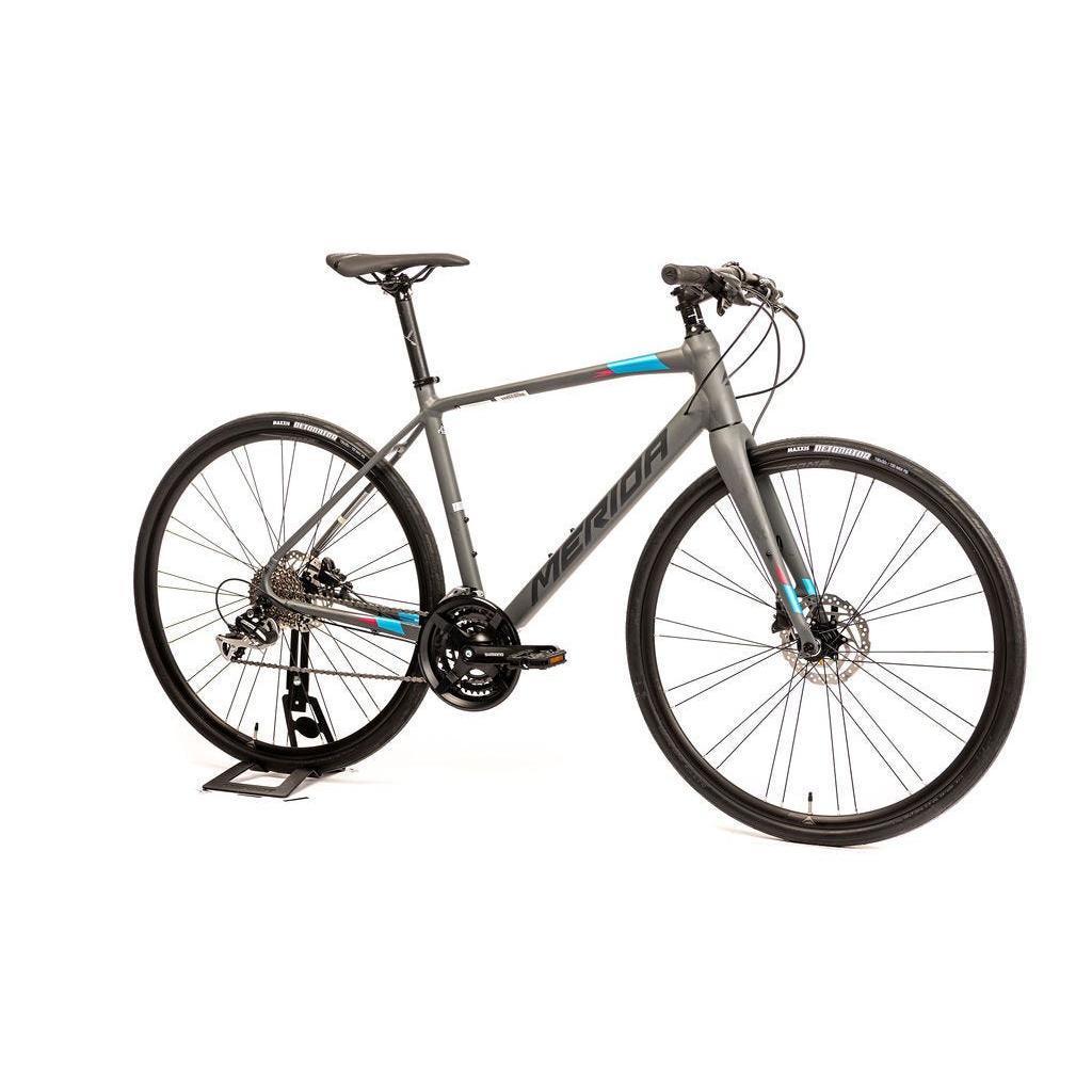 Merida Speeder 100 Flat Bar Road Bike Matt Cool Grey/Blue/Red