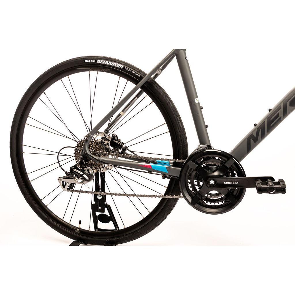 Merida Speeder 100 Flat Bar Road Bike Matt Cool Grey/Blue/Red