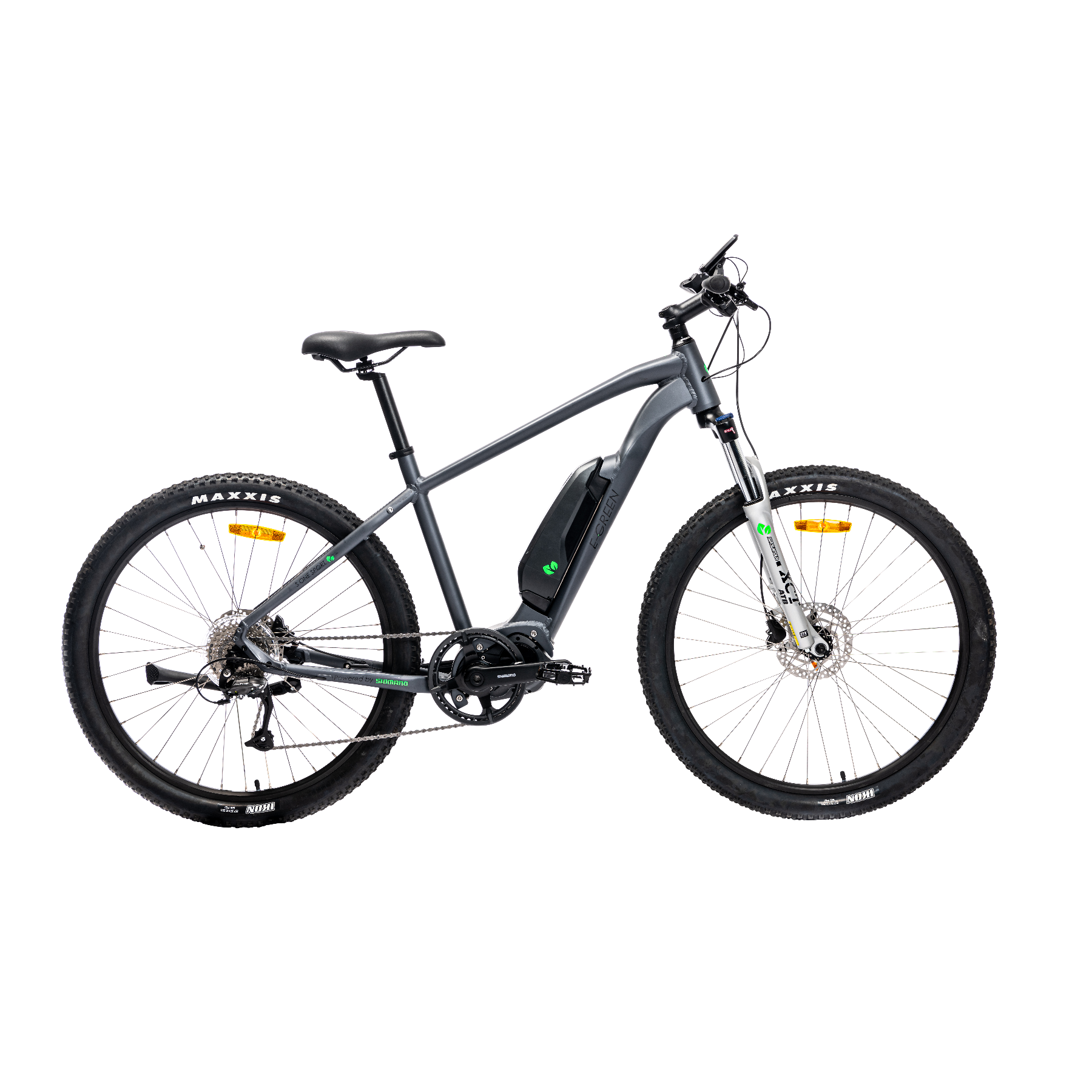 E-Green Sport 500 Electric Mountain Bike Dark Satin/Grey/Green