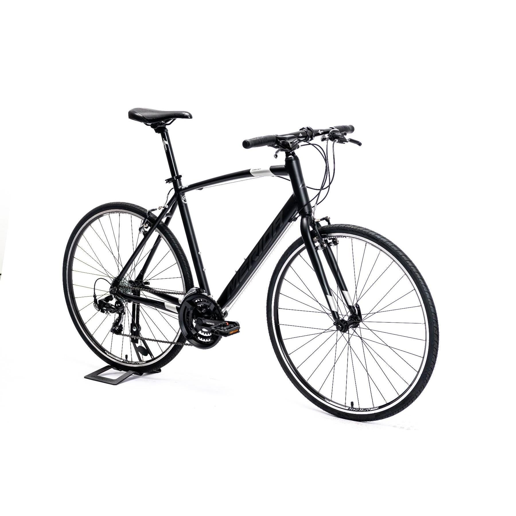 Merida Speeder 10 V Flat Bar Road Bike Matt Black/Silver