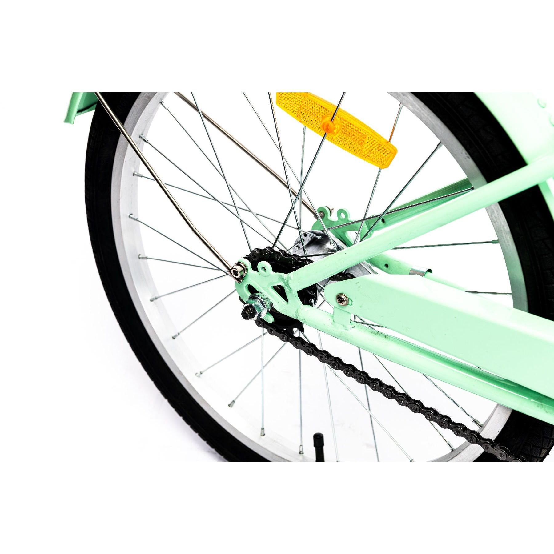 Pedal Uptown Junior 20'' Kids Vintage Cruiser Bike Mint Green