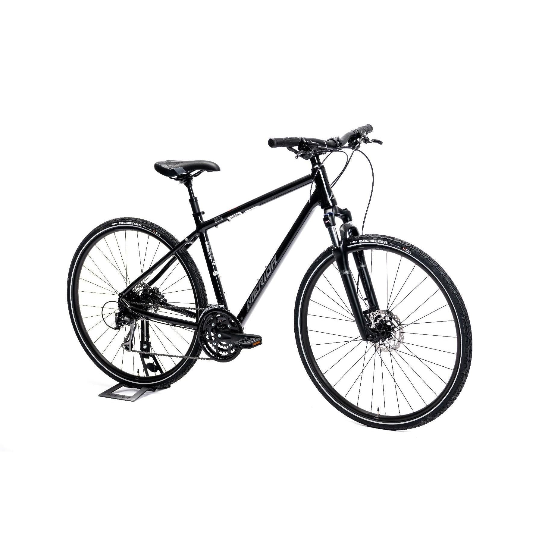 Merida Crossway 100 Hybrid Bike Glossy Black/Matt Silver