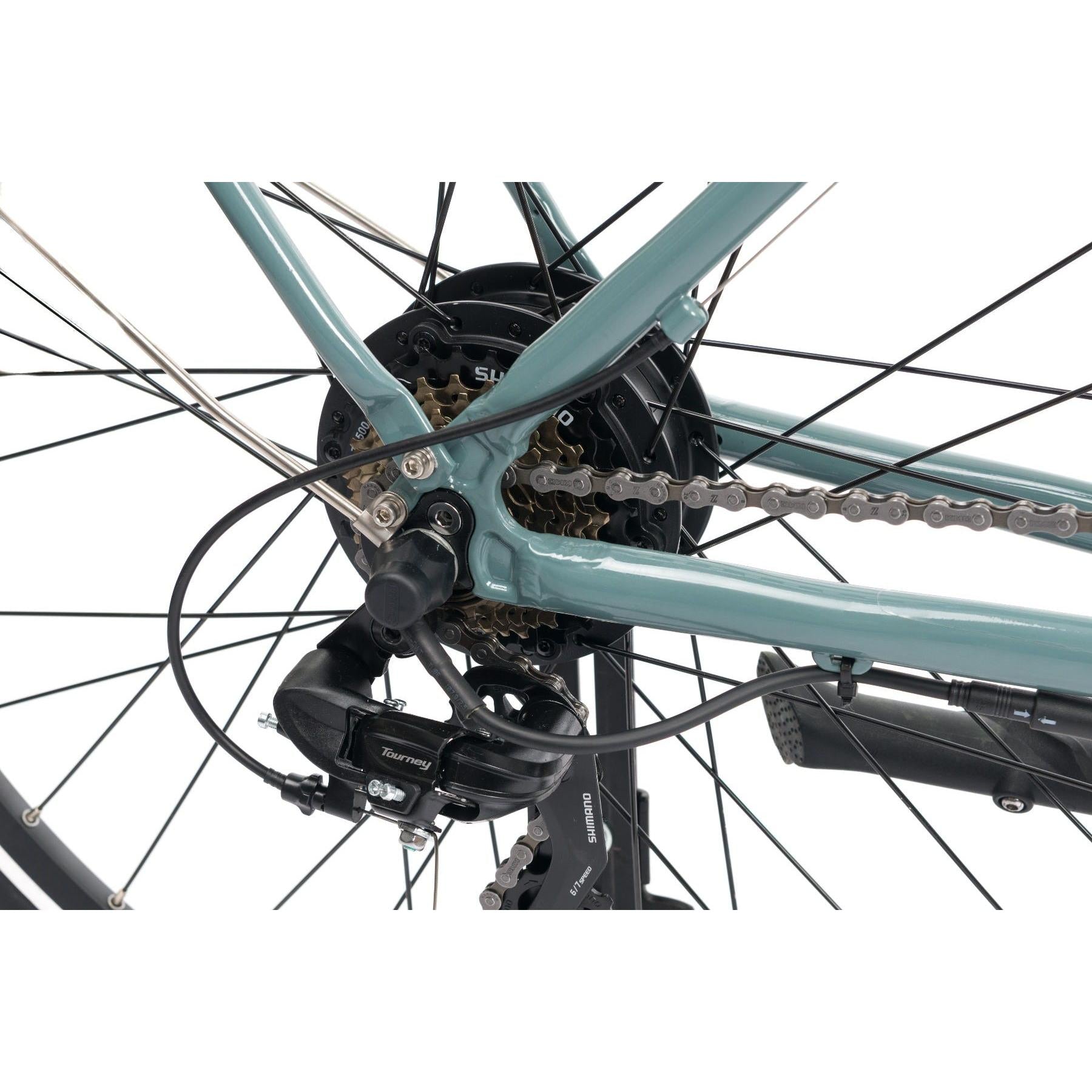 Pedal Lightning 700C Electric Hybrid Bike Grey Blue