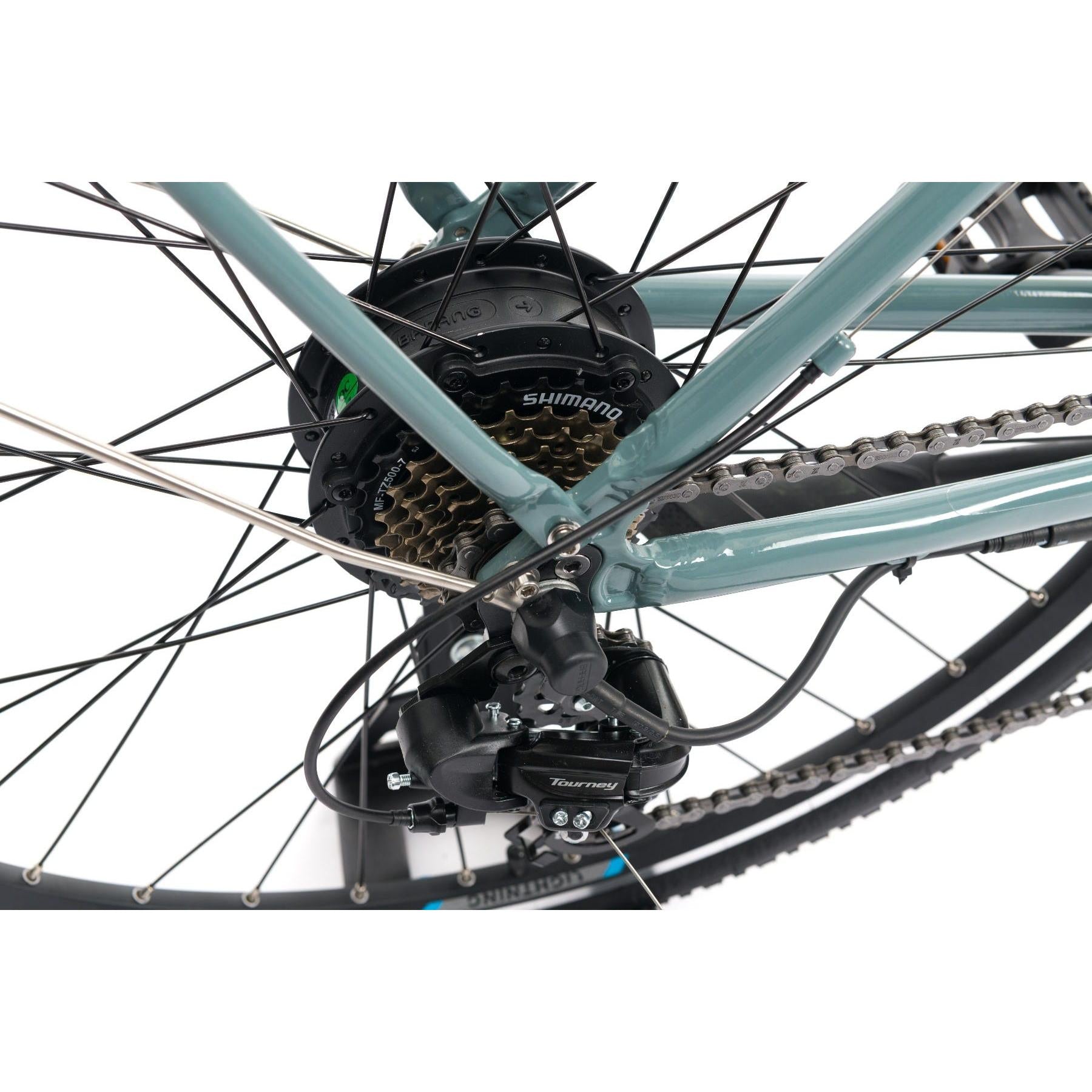 Pedal Lightning 700C Electric Hybrid Bike Grey Blue