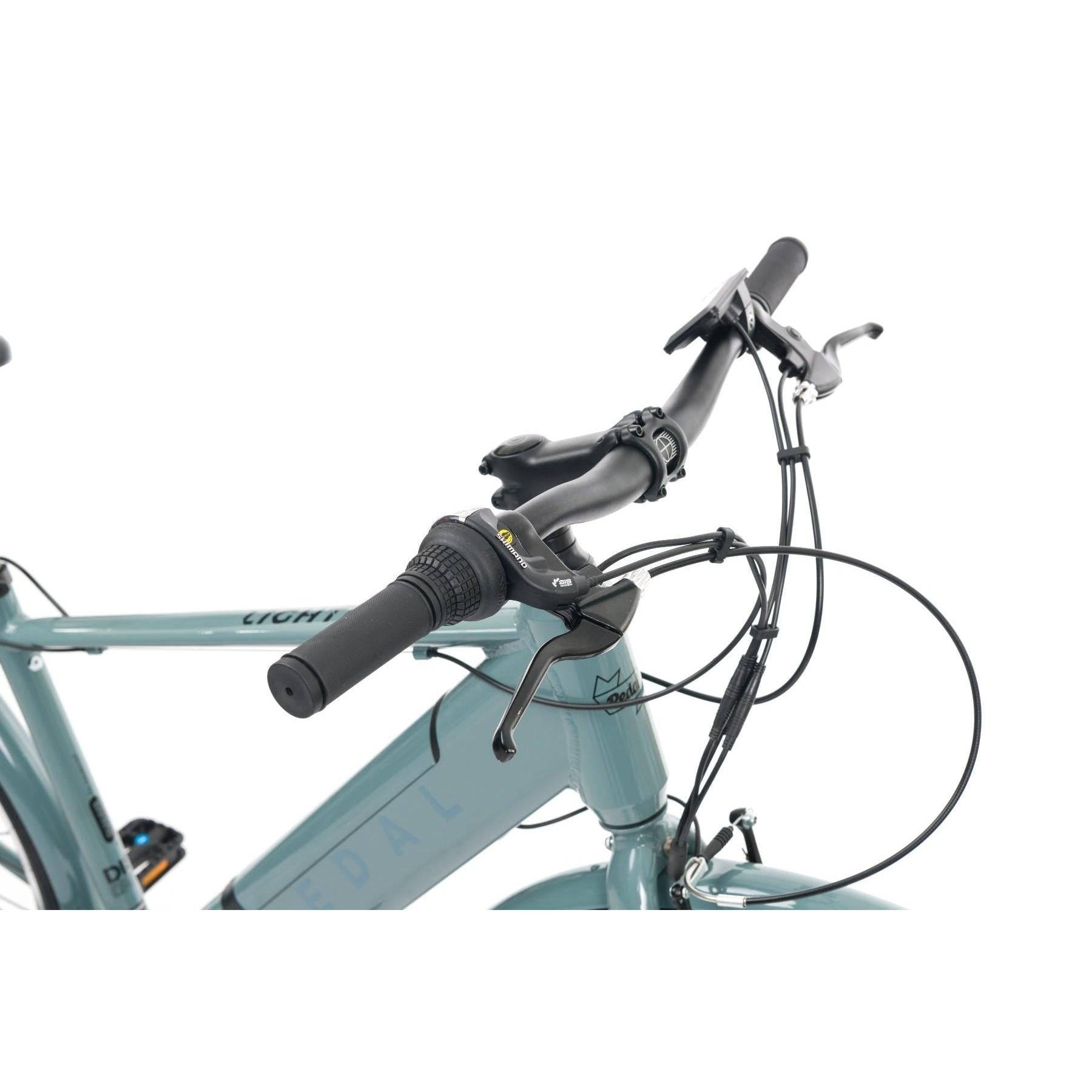 Pedal Lightning 700C Electric Hybrid Bike Grey Blue