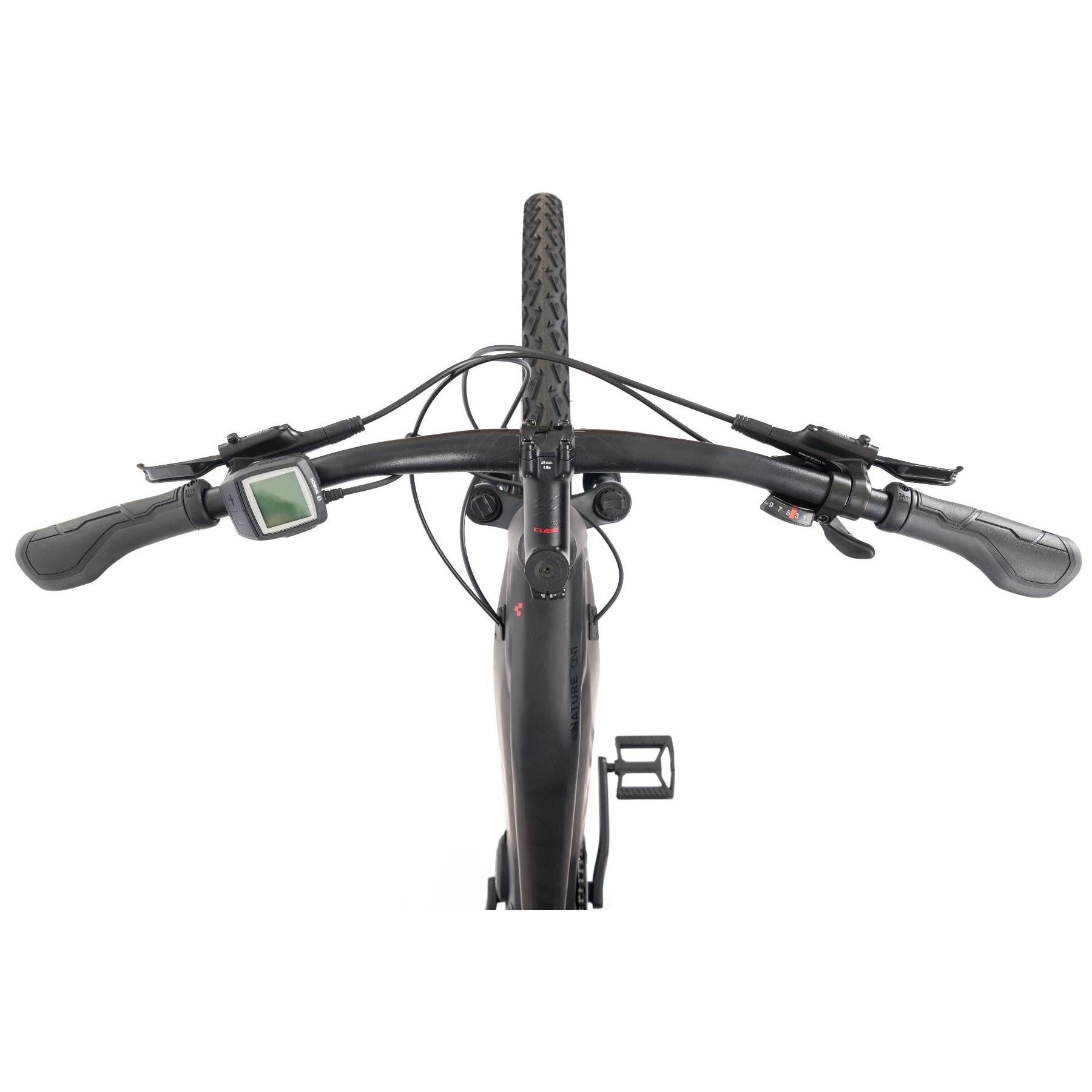 Cube Nature Hybrid ONE 400 Trapeze Electric Hybrid Bike Black/Red