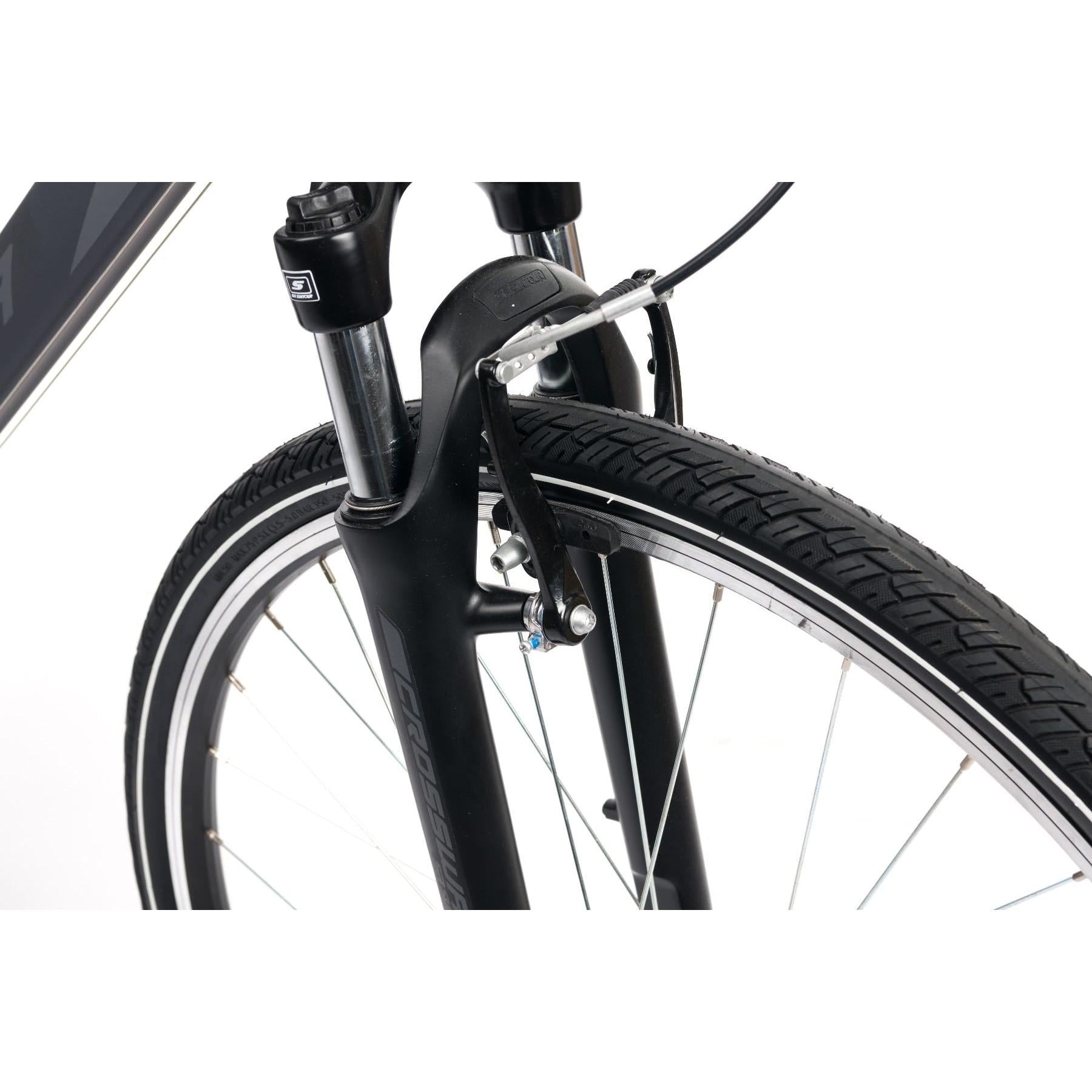Merida Crossway 10 V Hybrid Bike Silk Anthracite/Grey/Black