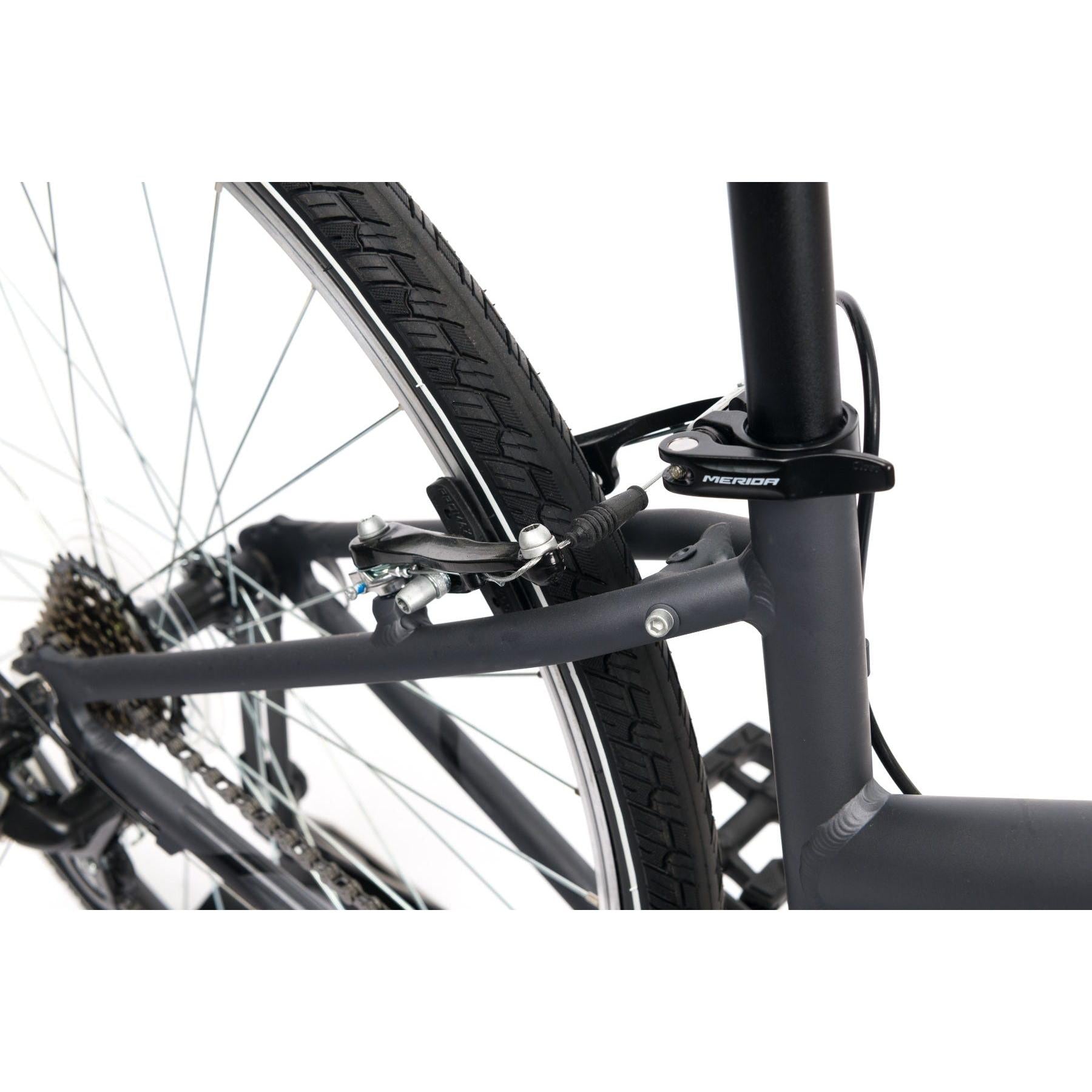 Merida Crossway 10 V Hybrid Bike Silk Anthracite/Grey/Black