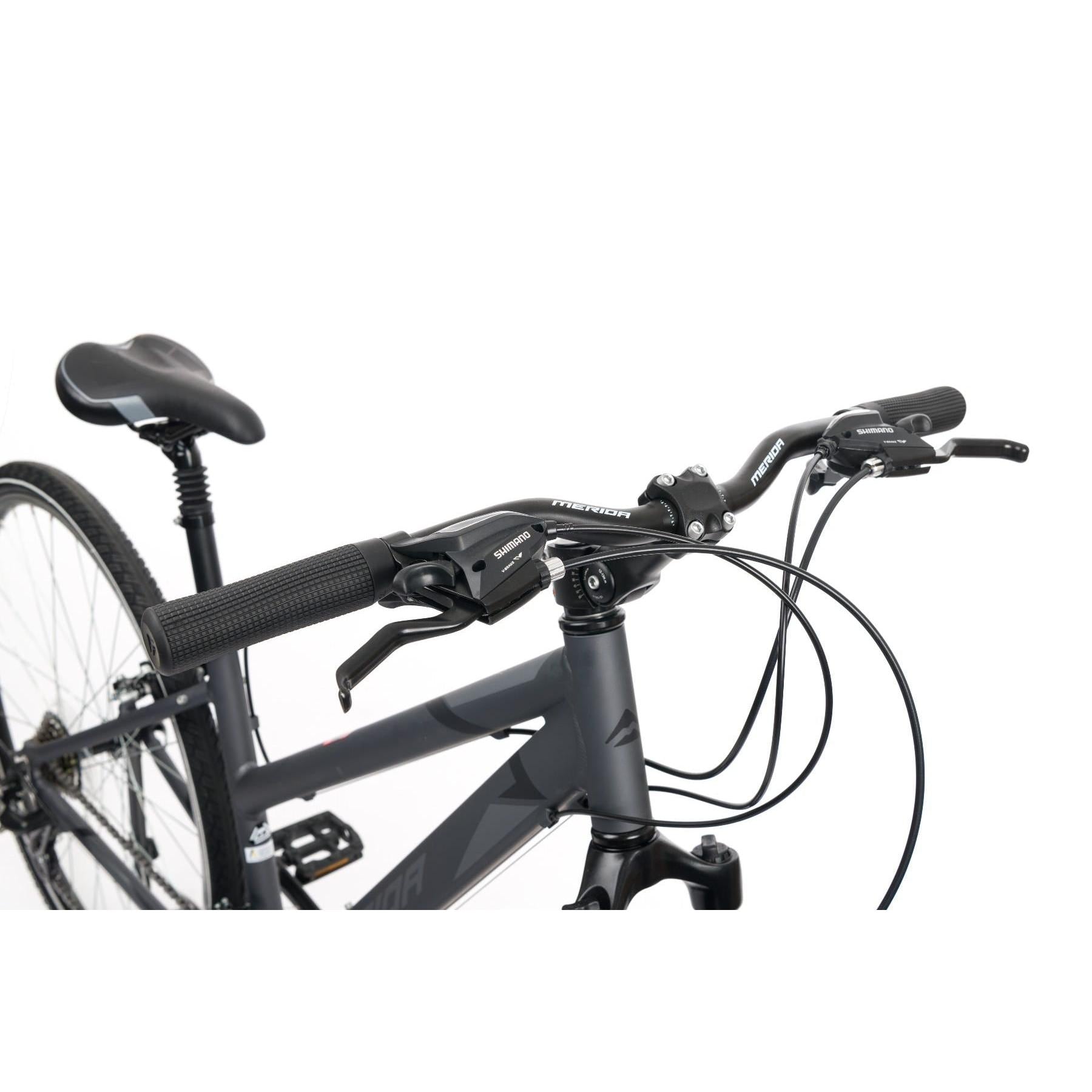 Merida Crossway 10 V Hybrid Bike Silk Anthracite/Grey/Black