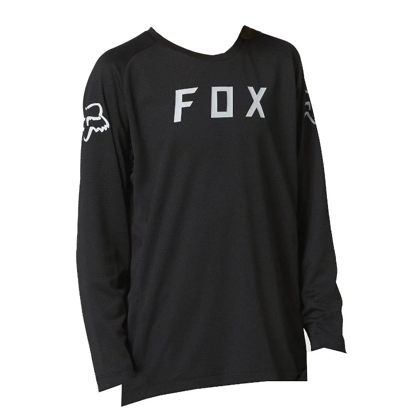 FOX Defend Long Sleeve Youth Jersey Black