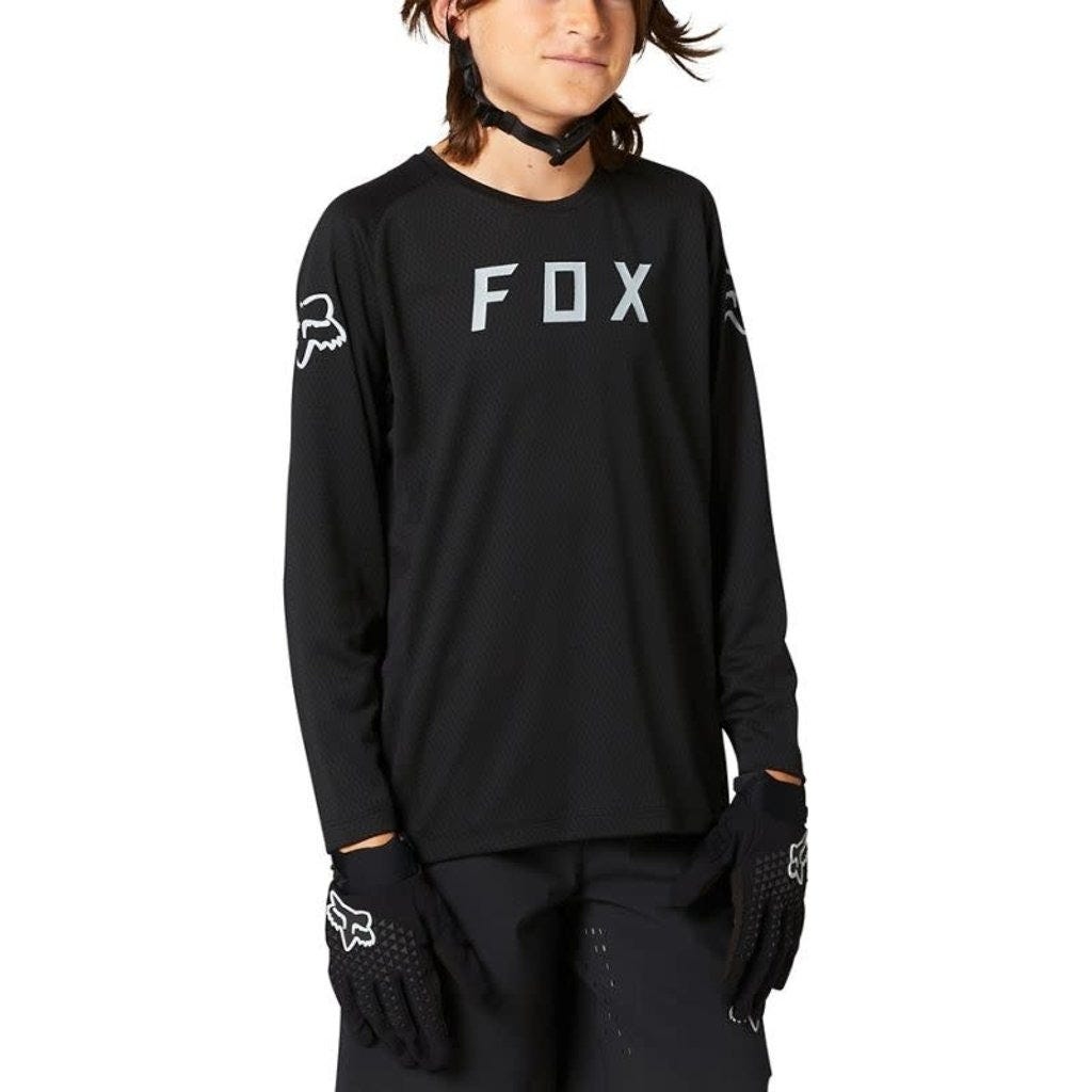 FOX Defend Long Sleeve Youth Jersey Black