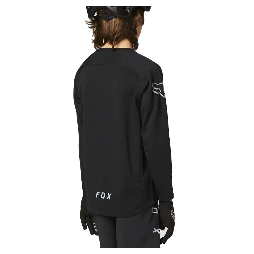 FOX Defend Long Sleeve Youth Jersey Black