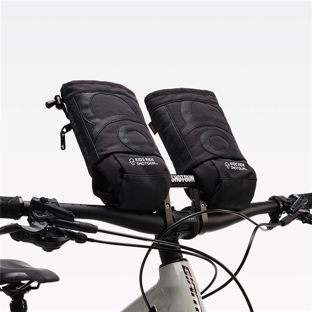 Kids Ride Shotgun Pogies Hand Warmers Black