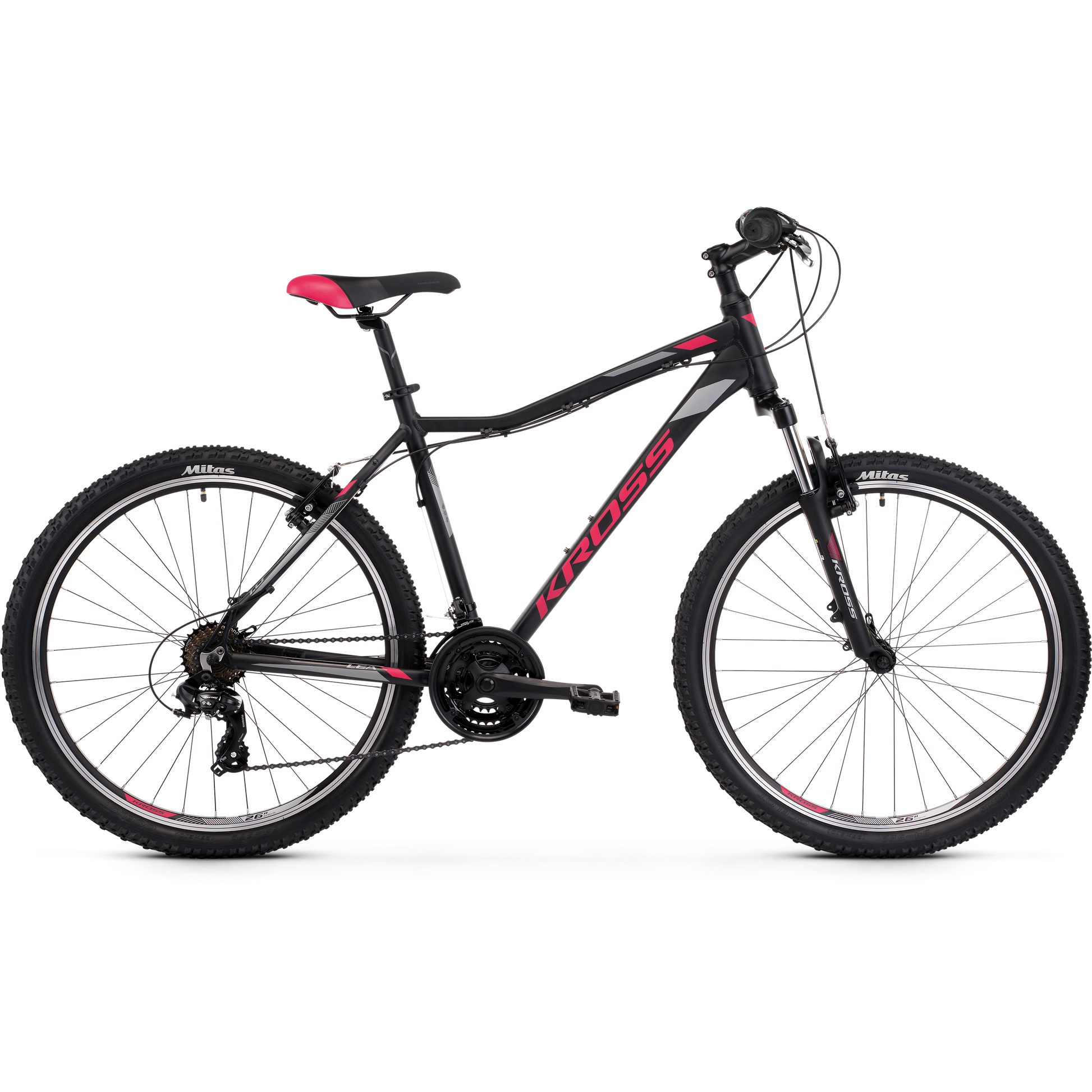 Kross Lea 1.0 26 Mountain Bike Blk/Raspberry/Graphite