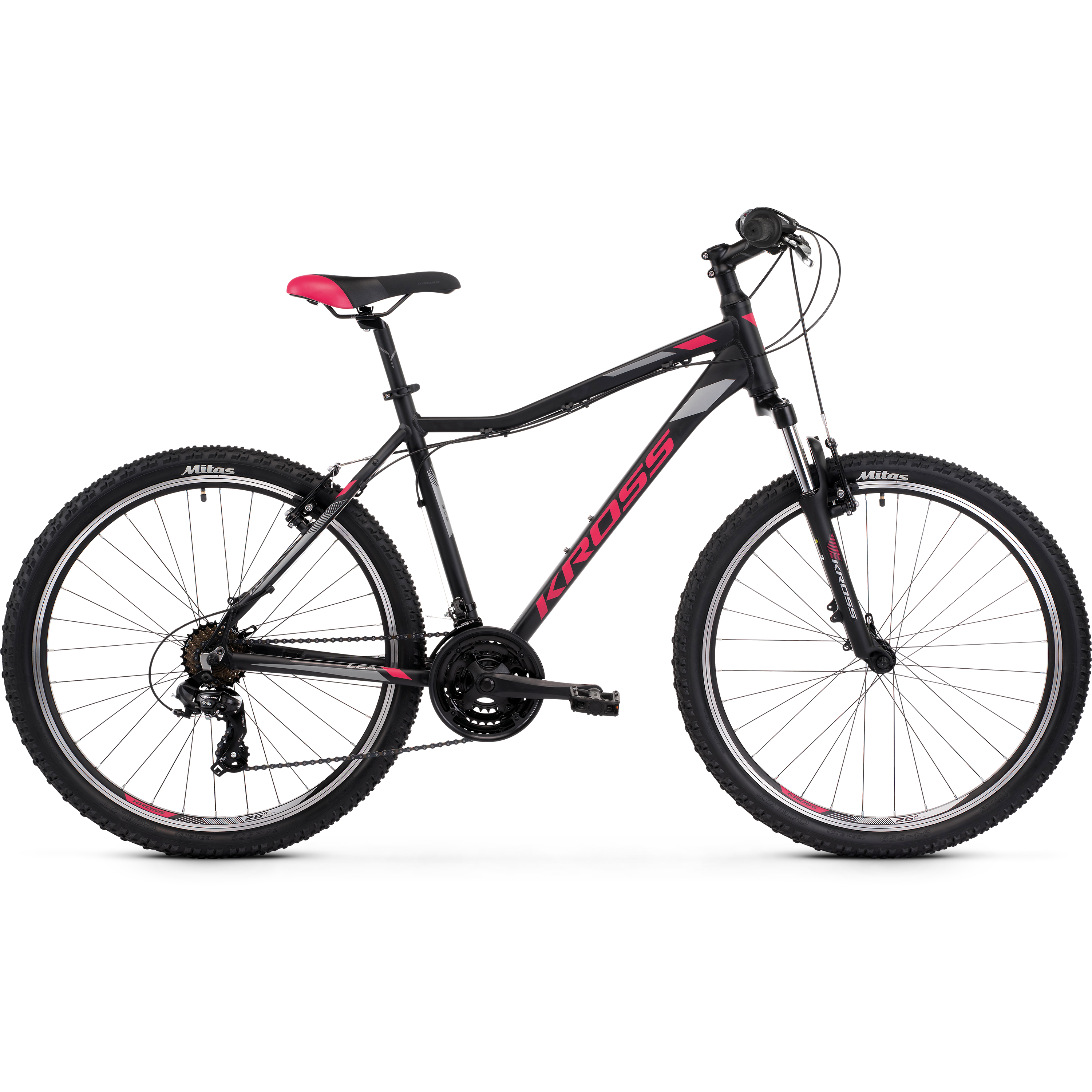 Kross Lea 1.0 26 Mountain Bike Blk/Raspberry/Graphite
