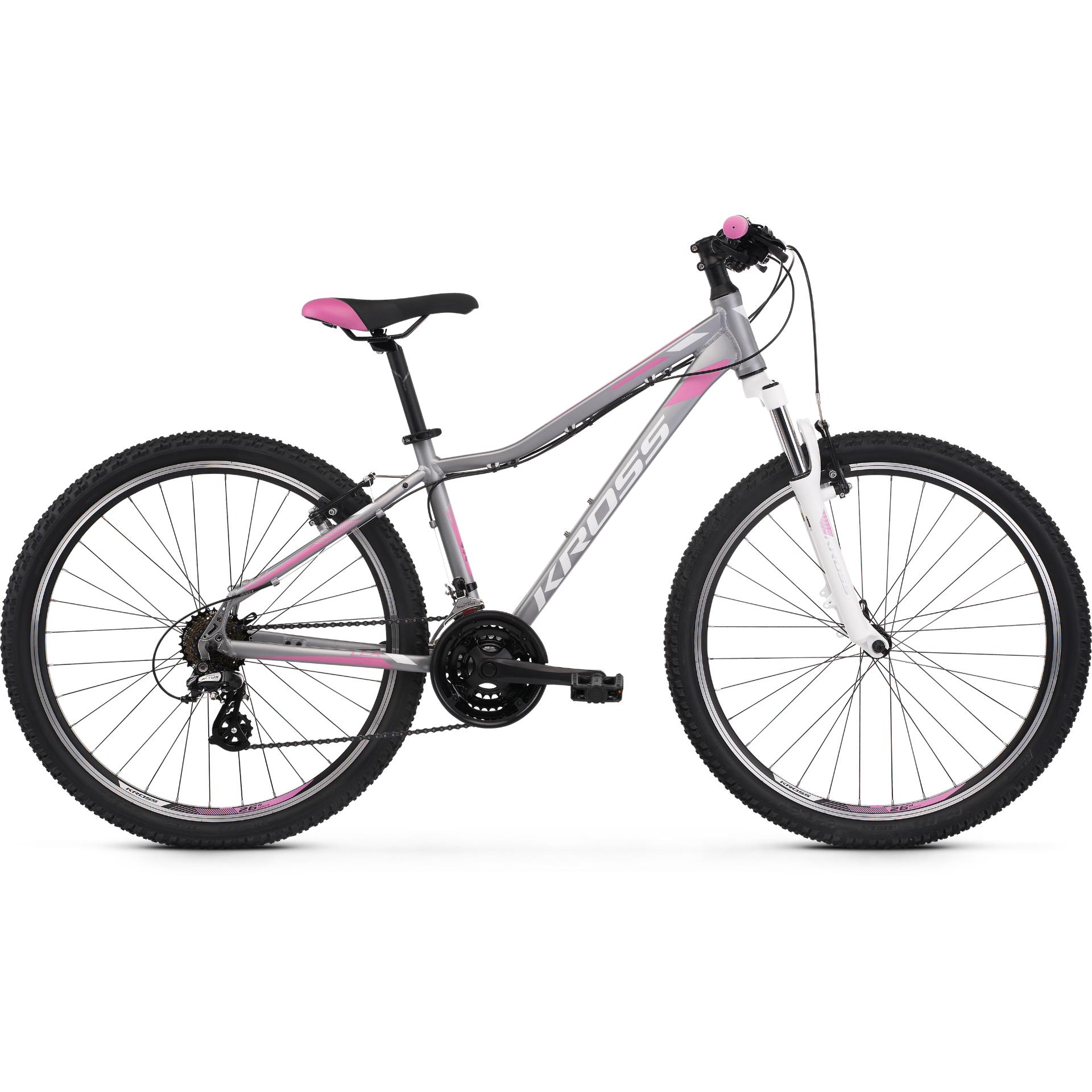 Kross Lea 2.0 27.5 Women's Mountain Bike Silver/White/Pink SM (2020)