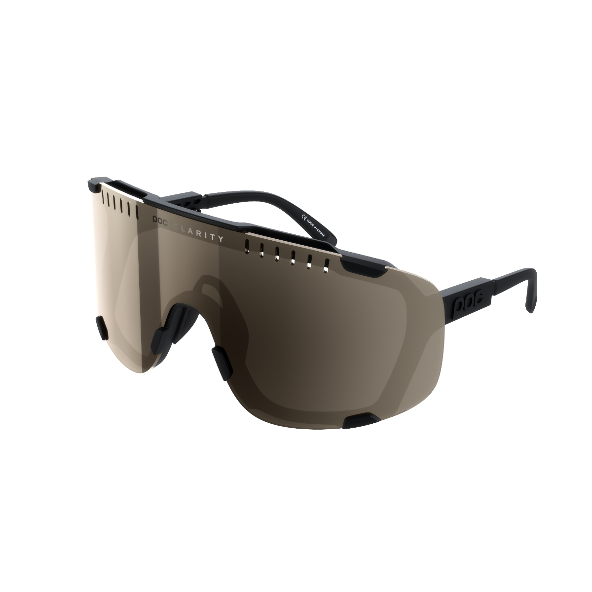 POC Devour Sunglasses Uranium Black With Brown/Silver Mirror Lens