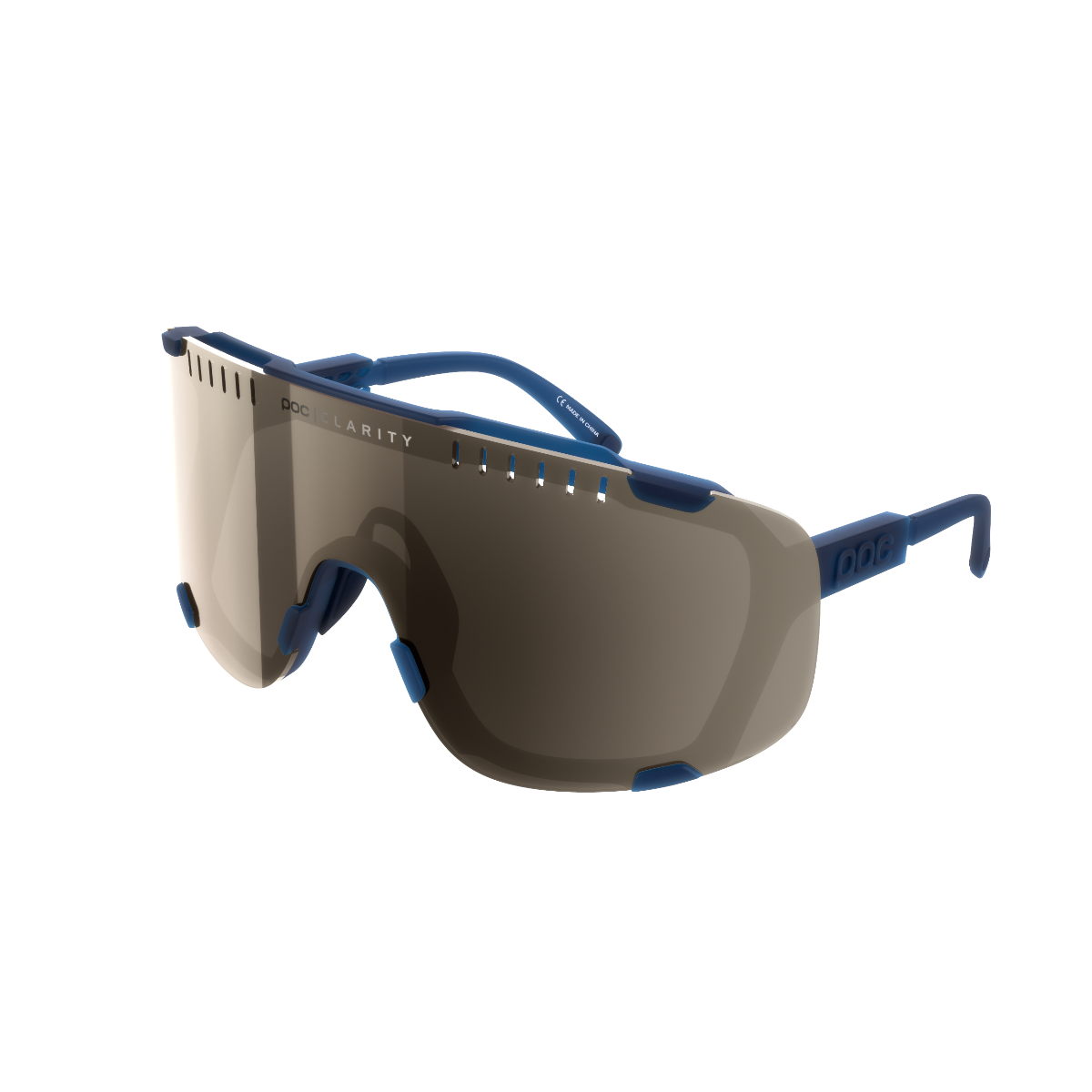 POC Devour Sunglasses Lead Blue With Brown/Silver Mirror Lens