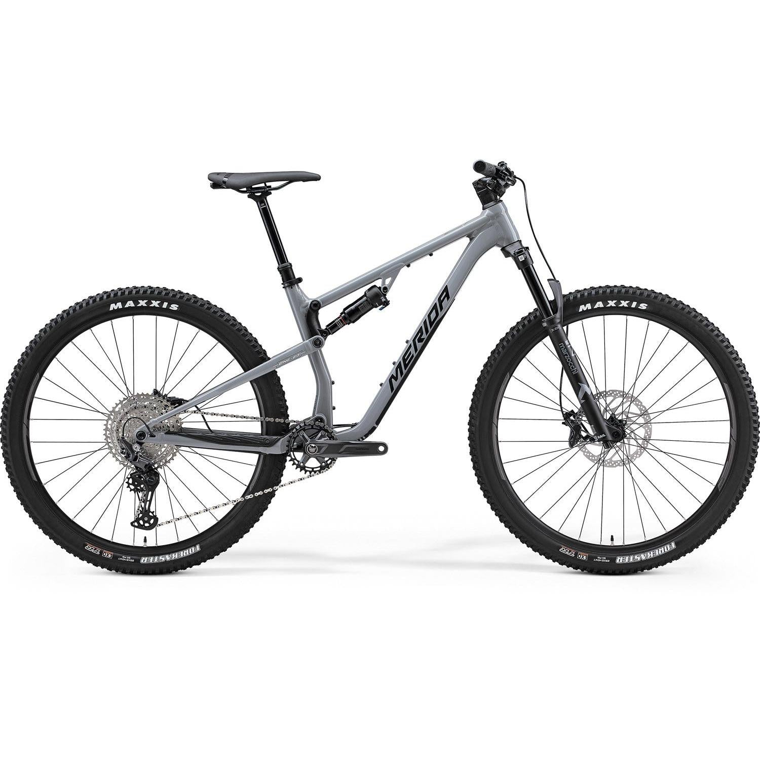Merida One-Twenty 600 Dual Suspension Mountain Bike Silk Cool Grey Black/Silver