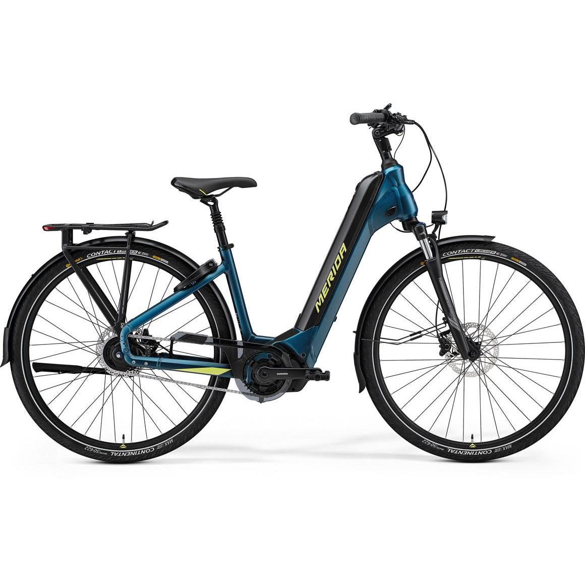 Merida eSpresso City 700 EQ 630Wh Electric Hybrid Bike Silk Teal-Blue/Lime