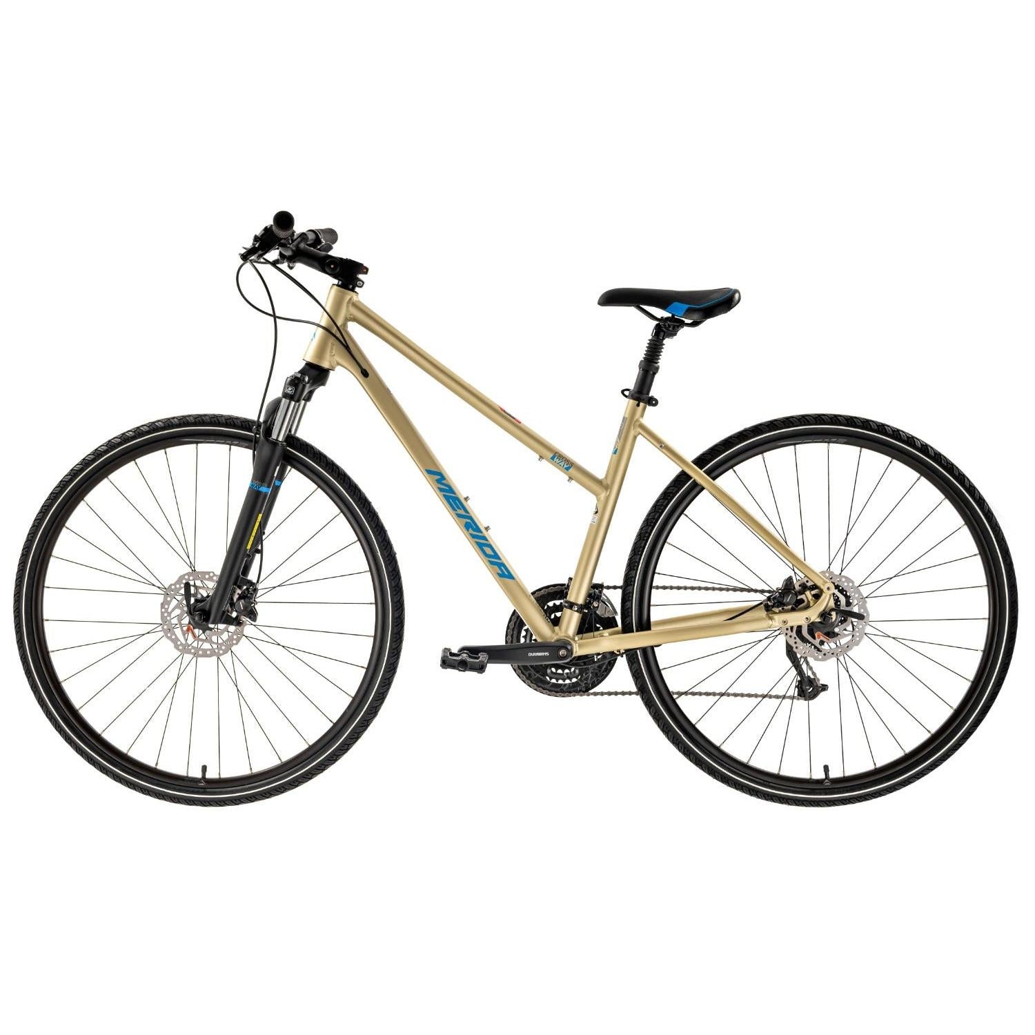 Merida Crossway 40 Hybrid Bike Champagne/Blue