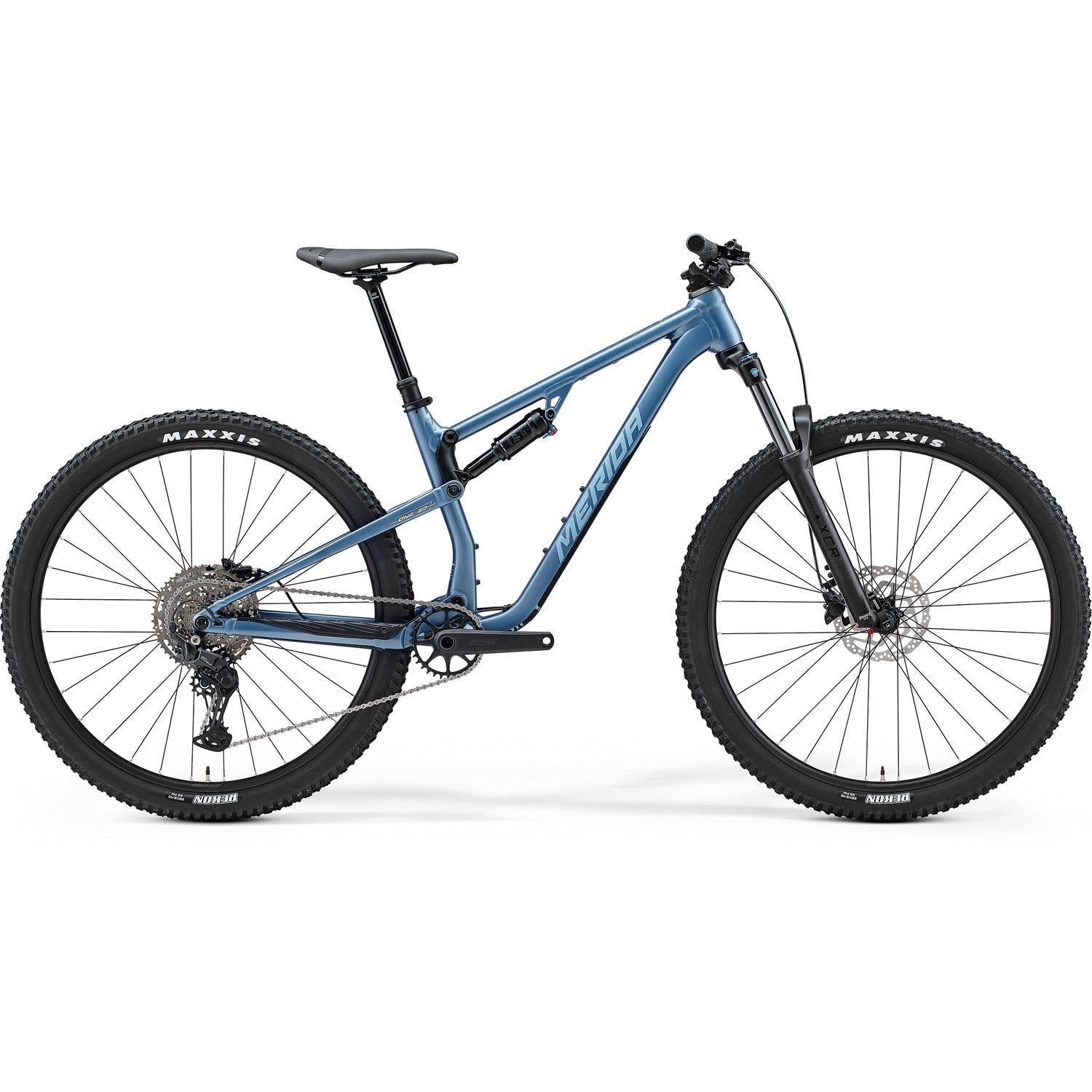 Merida One-Twenty 300 Dual Suspension Mountain Bike Silk Steel Blue/Blue/Lime