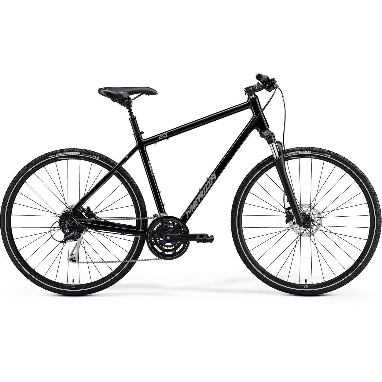 Merida Crossway 100 Hybrid Bike Glossy Black/Matt Silver
