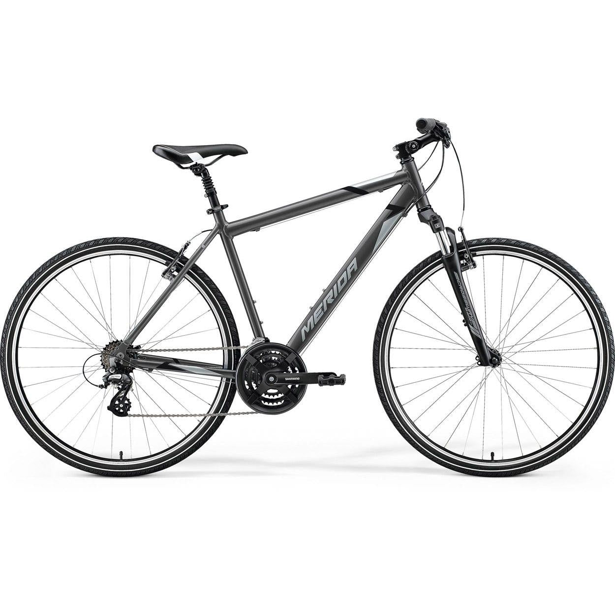 Merida Crossway 10 V Hybrid Bike Silk Anthracite Grey/Black
