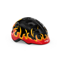 MET Hooray Kids Helmet Black Flames