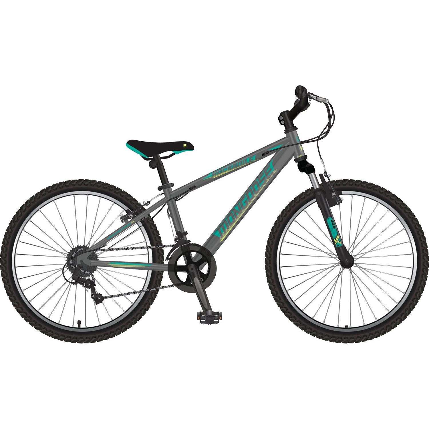 Mongoose Rockadile Kids Bike 24 Inch Kids Bike Charcoal (2019)