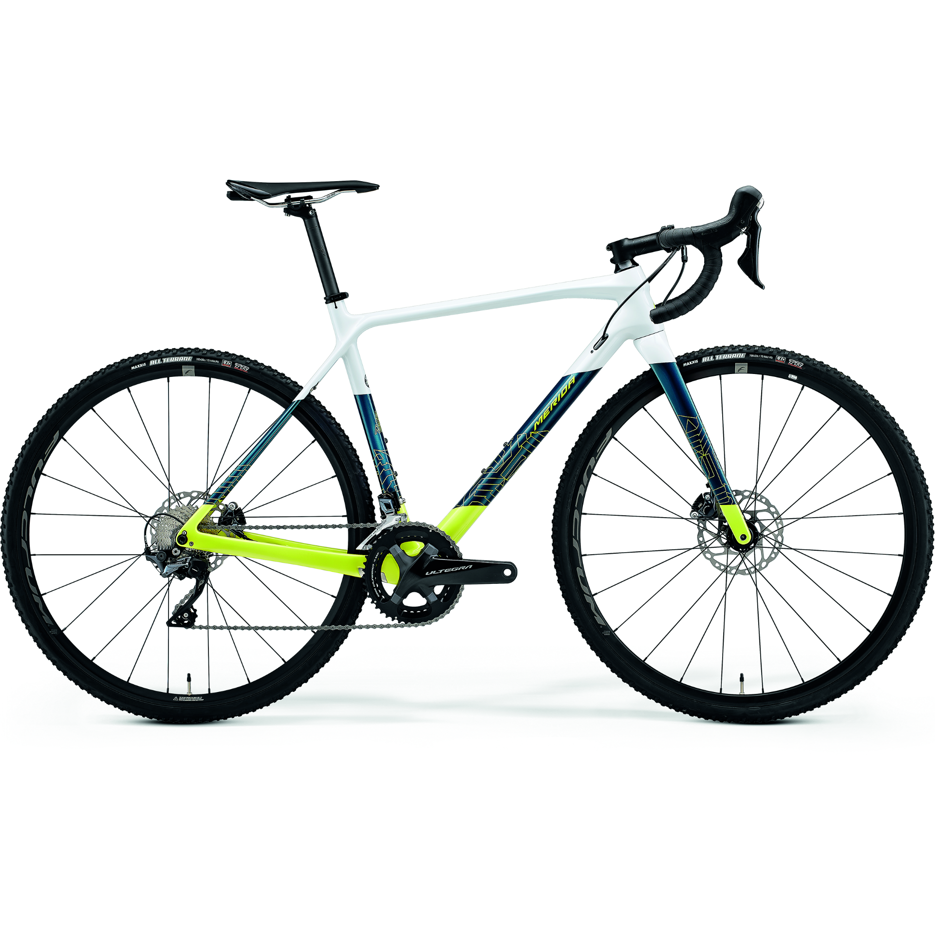 Merida Mission CX 7000 CycloCross Bike Pearl White/Teal Blue/Lime (2021)