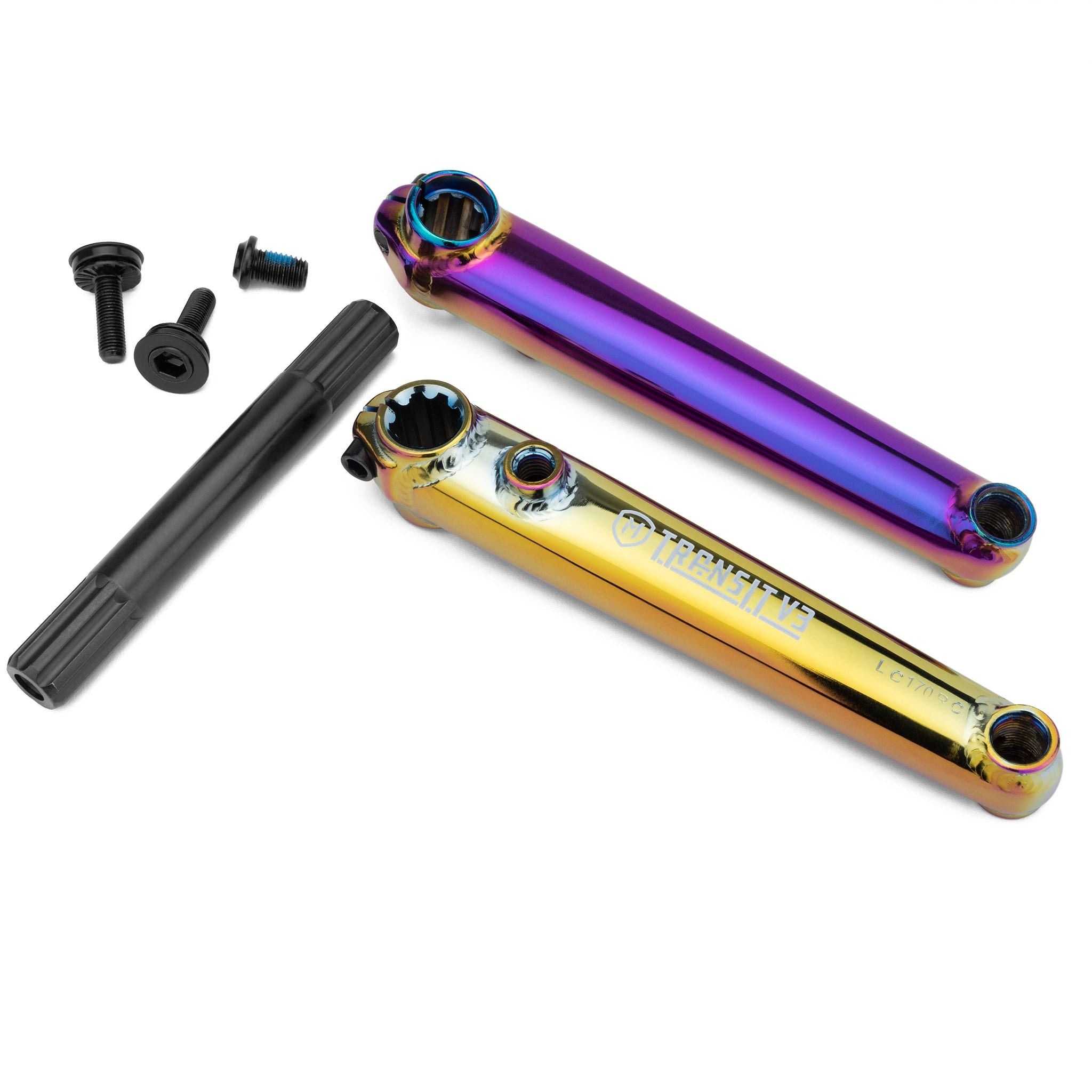 Mission Transit V3 BMX Crankset 170mm Oil Slick – 99 Bikes