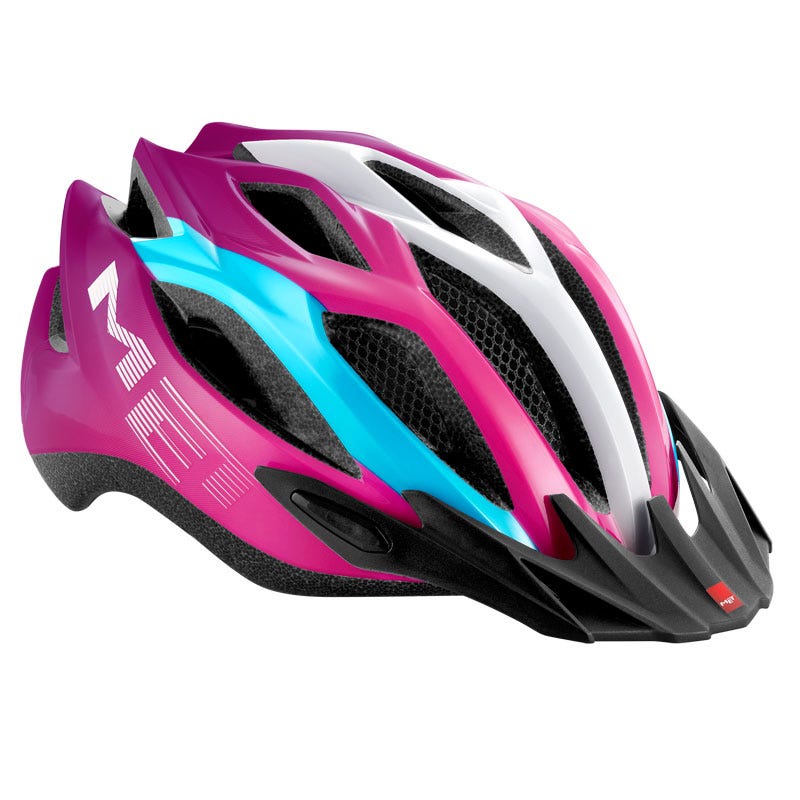 MET Crossover Helmet Pink/Cyan