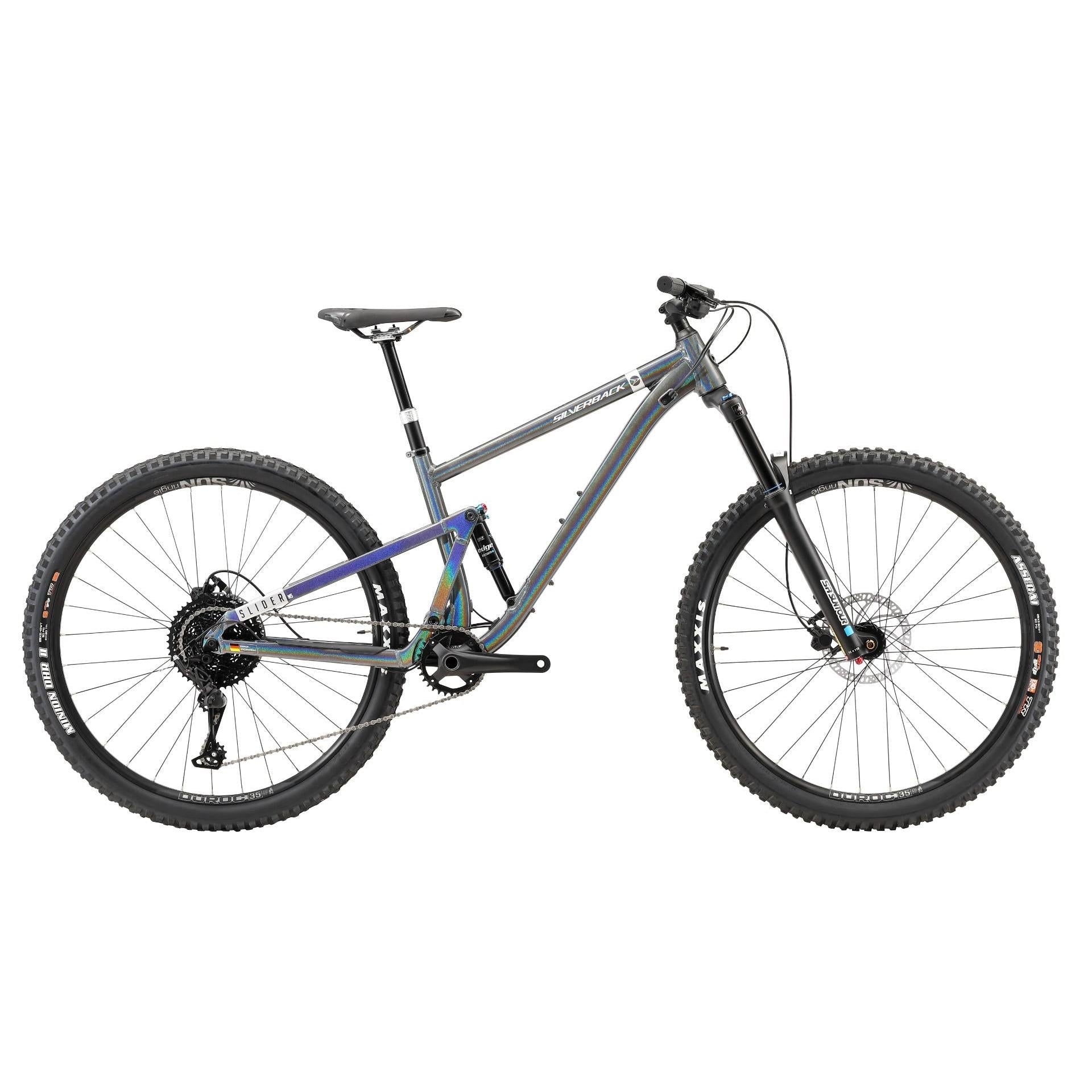 Silverback Slider MS Full Suspension Mountain Bike Rainbow Silver
