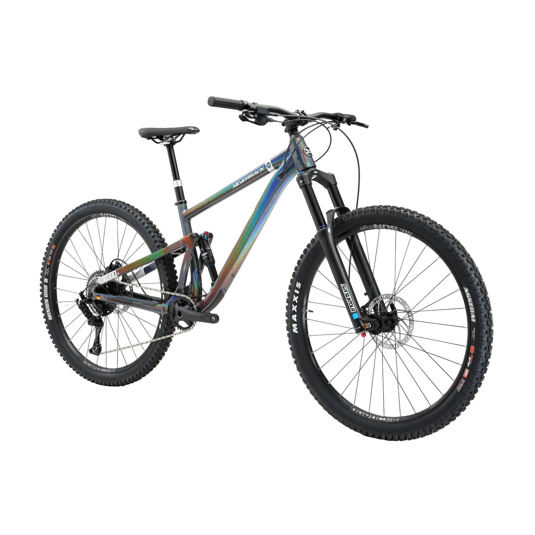 Silverback Slider MS Full Suspension Mountain Bike Rainbow Silver
