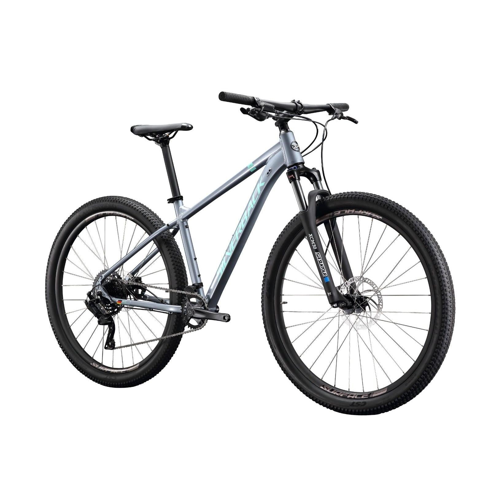 Silverback Splash Comp 29'' Hardtail Mountain Bike Silver/Teal