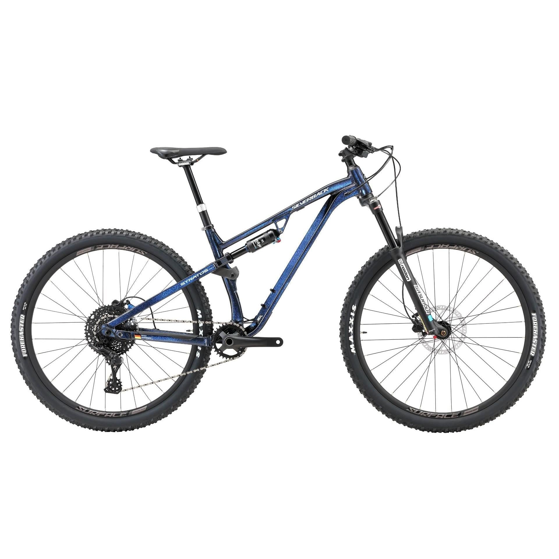 Silverback Stratos AL Comp MS Dual Suspension Mountain Bike Grey/Blue