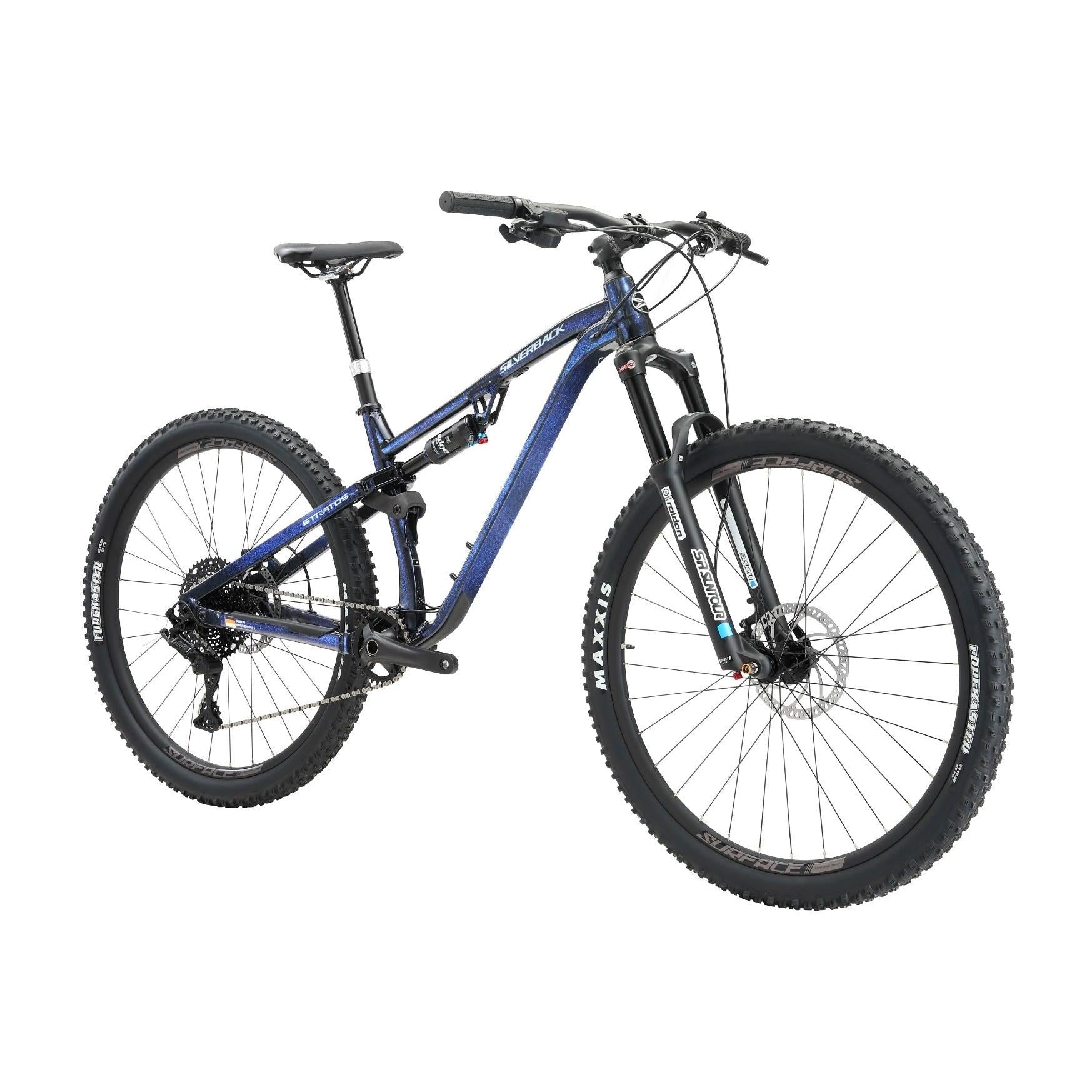 Silverback Stratos AL Comp MS Dual Suspension Mountain Bike Grey/Blue