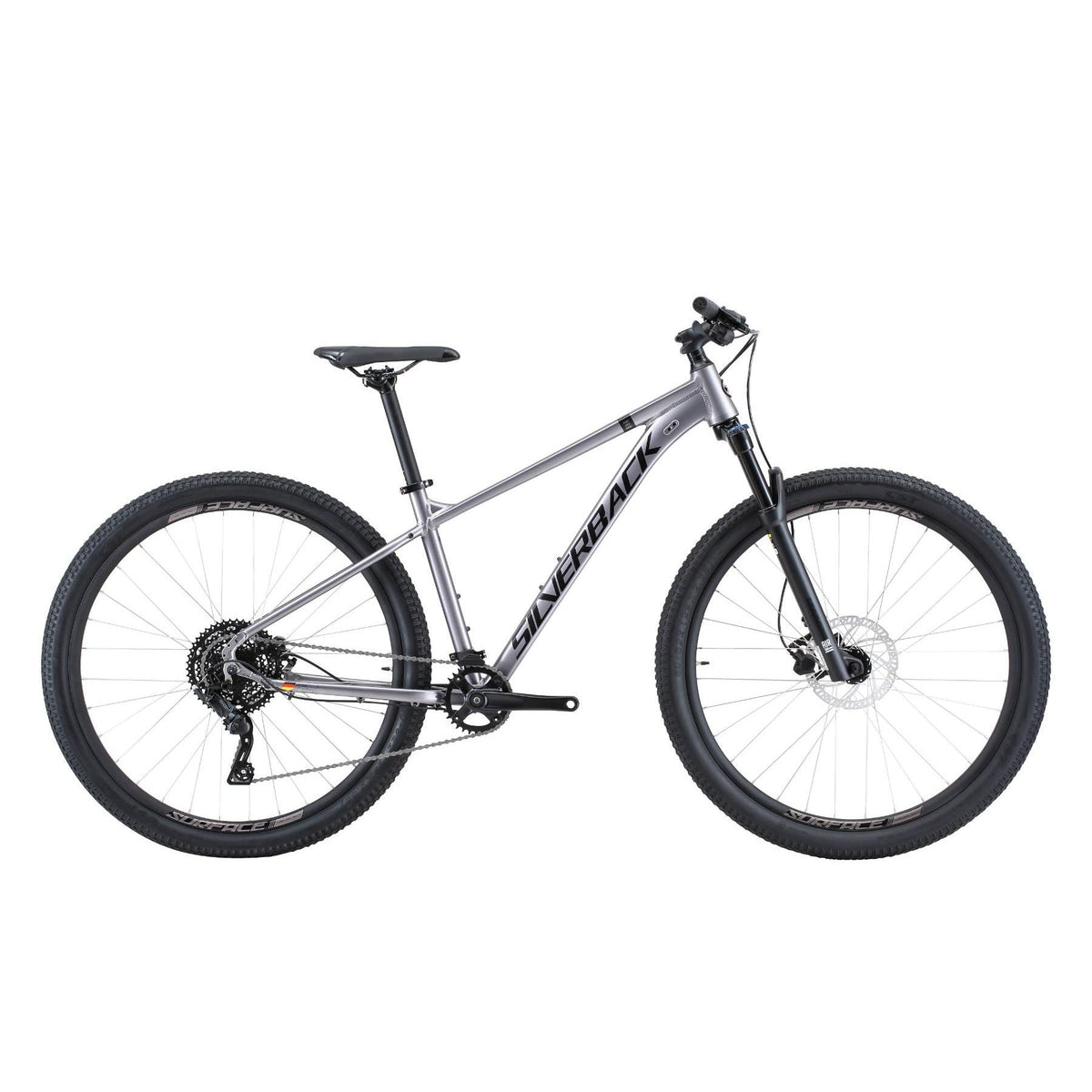 Metallic Bike Model Silverback Stride Comp Hardtail Mountain Bike 27.5'' Satin Metallic Gr ...