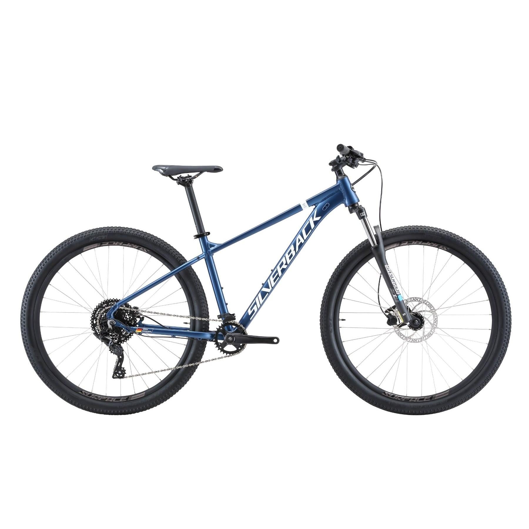 Silverback Stride Sport Hardtail Mountain Bike 27.5'' Dark Blue/White