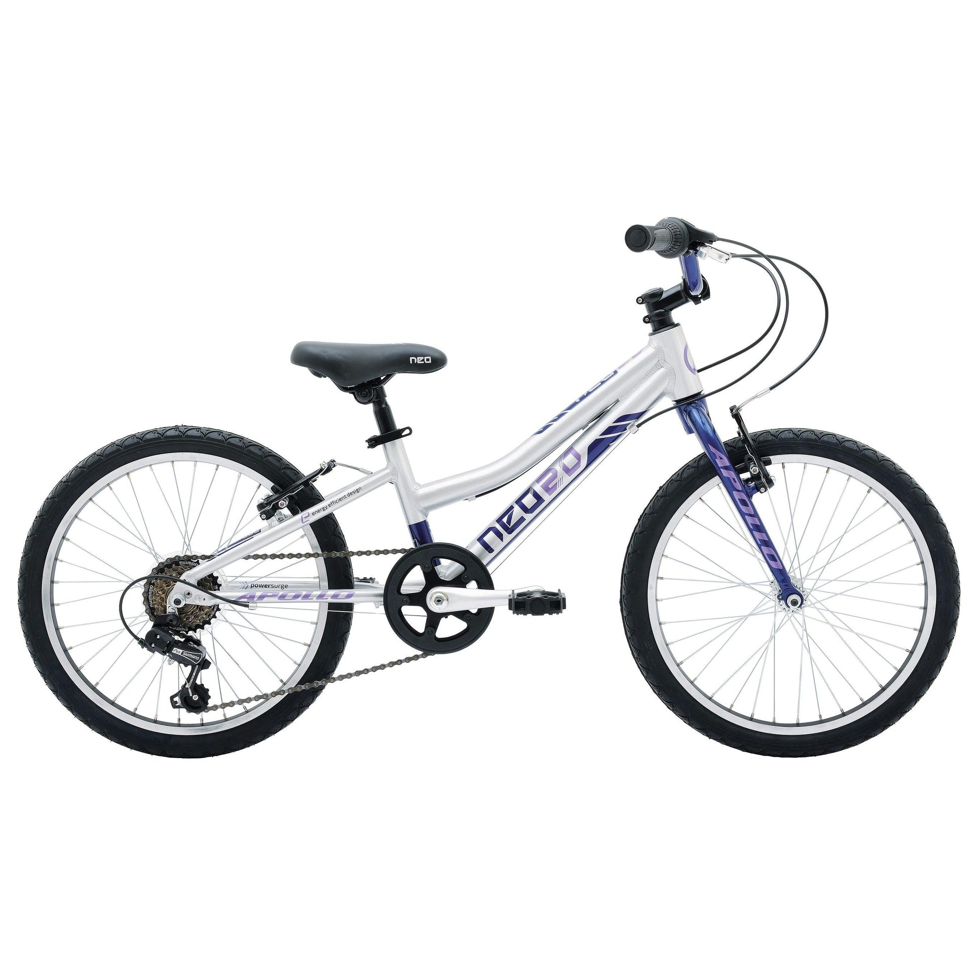 Neo Kids Bike 20 6-Speed Alloy/ Navy Blue/Lavender
