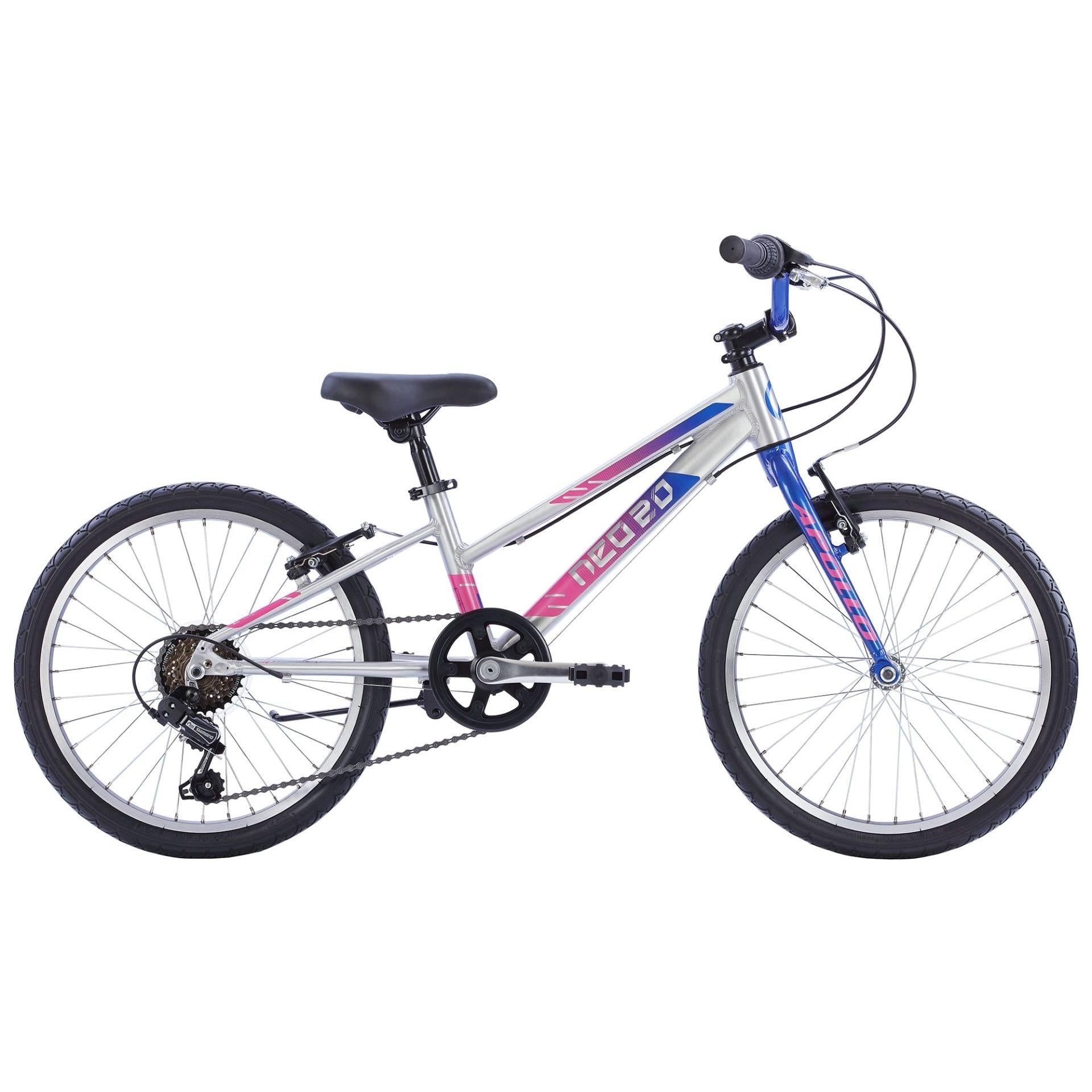 Neo Kids Bike 20'' 6-Speed Brushed Alloy Navy Blue/Pink Fade