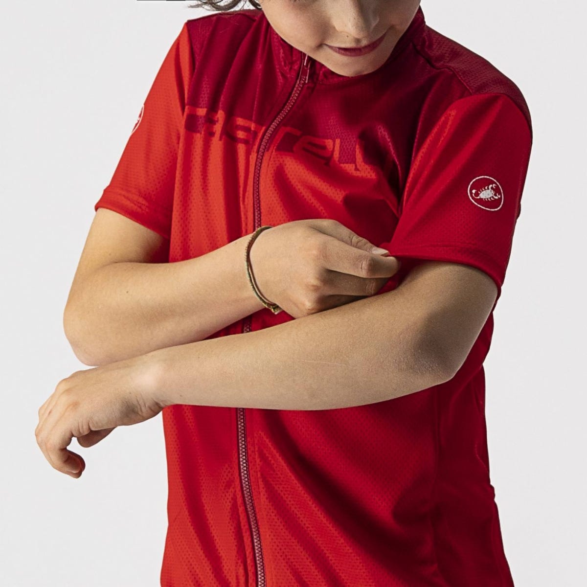 Castelli Neo Prologo Youth Short Sleeve Jersey Red/Pro Red