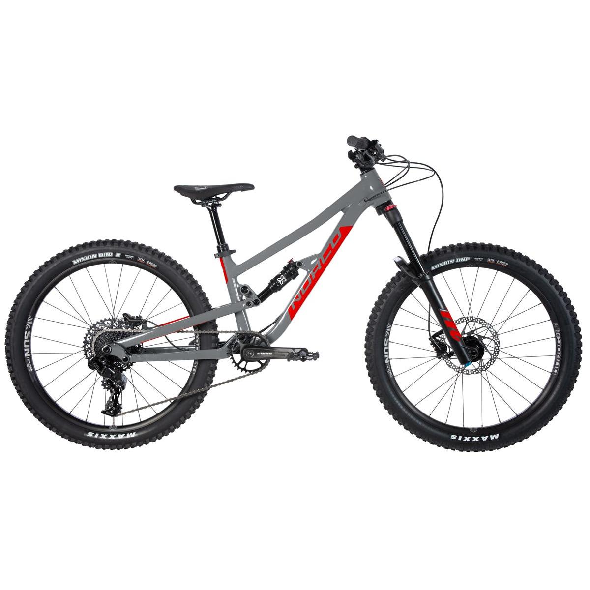 Norco Fluid 4.2 FS Mountain Bike Charcoal Grey/Candy Apple Red