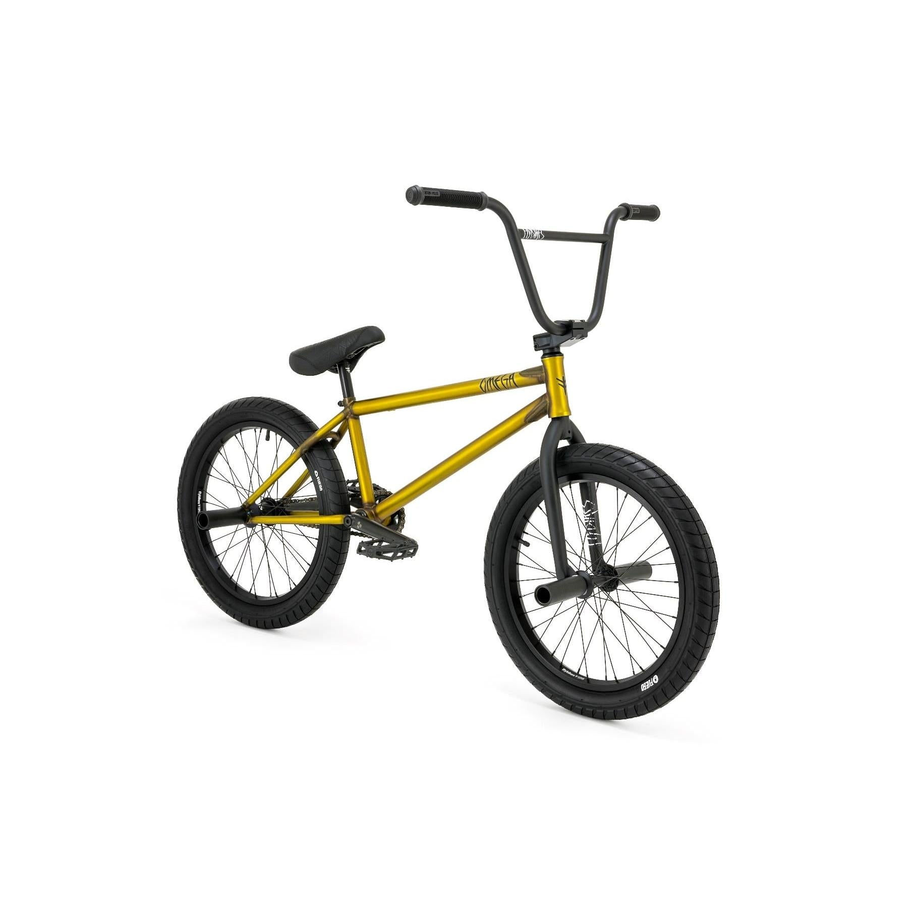 Fly Omega Freecoaster BMX Bike 21" TT Flat Trans Gold