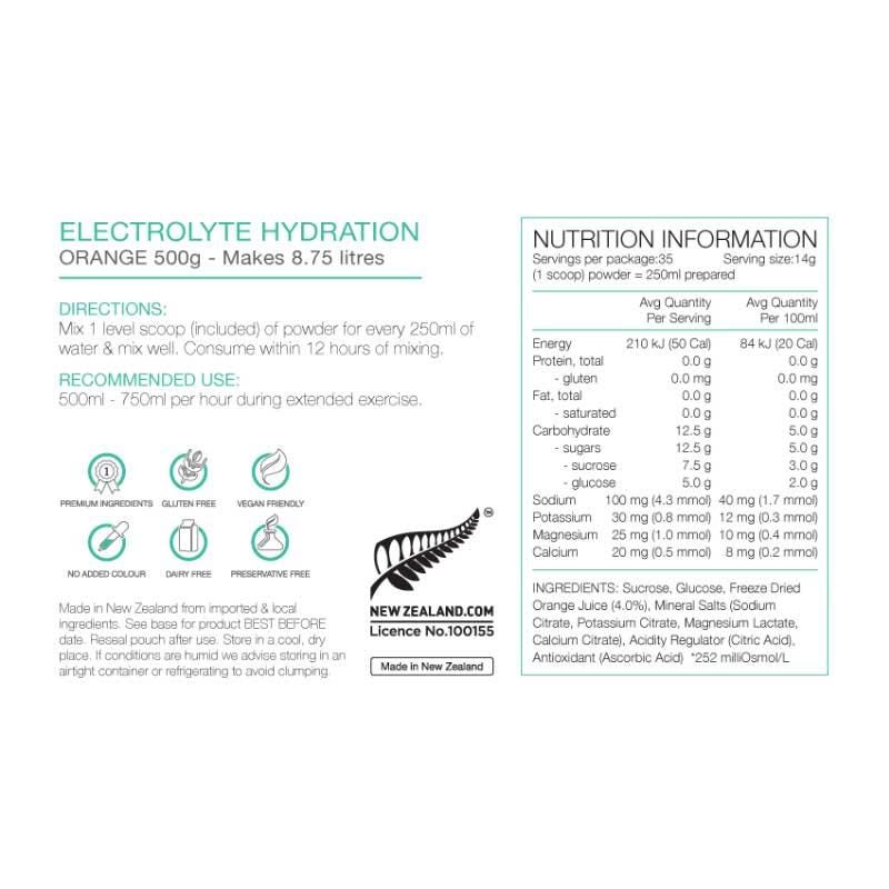 PURE Orange Electrolyte Hydration Powder 500g