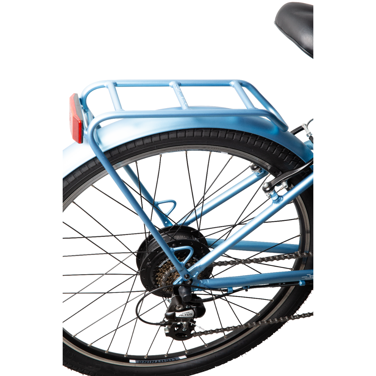 Pedal Lightning PLUS 27.5'' Step Through Electric Hybrid Bike Satin Blue