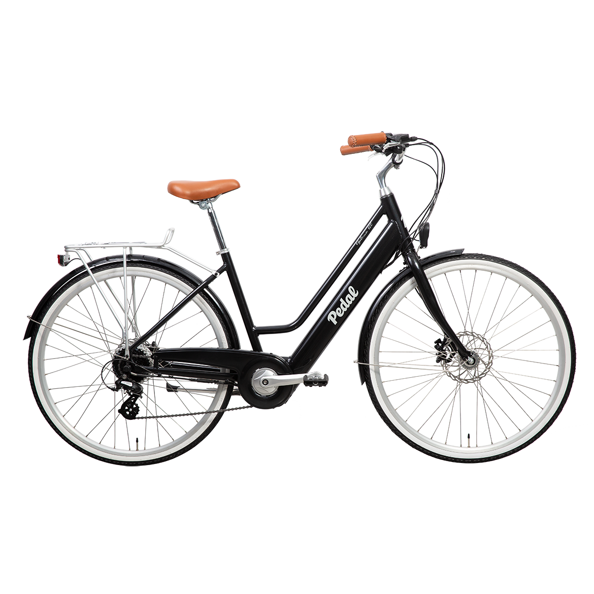 Pedal Uptown ELC V2 Electric Vintage Cruiser Bike Black
