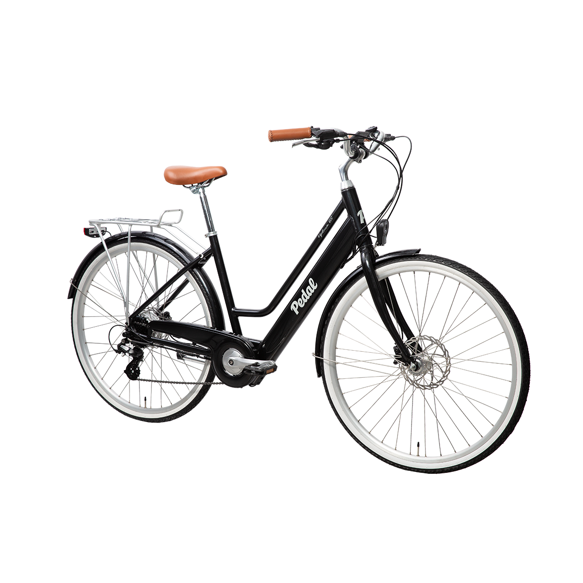 Pedal Uptown ELC V2 Electric Vintage Cruiser Bike Black